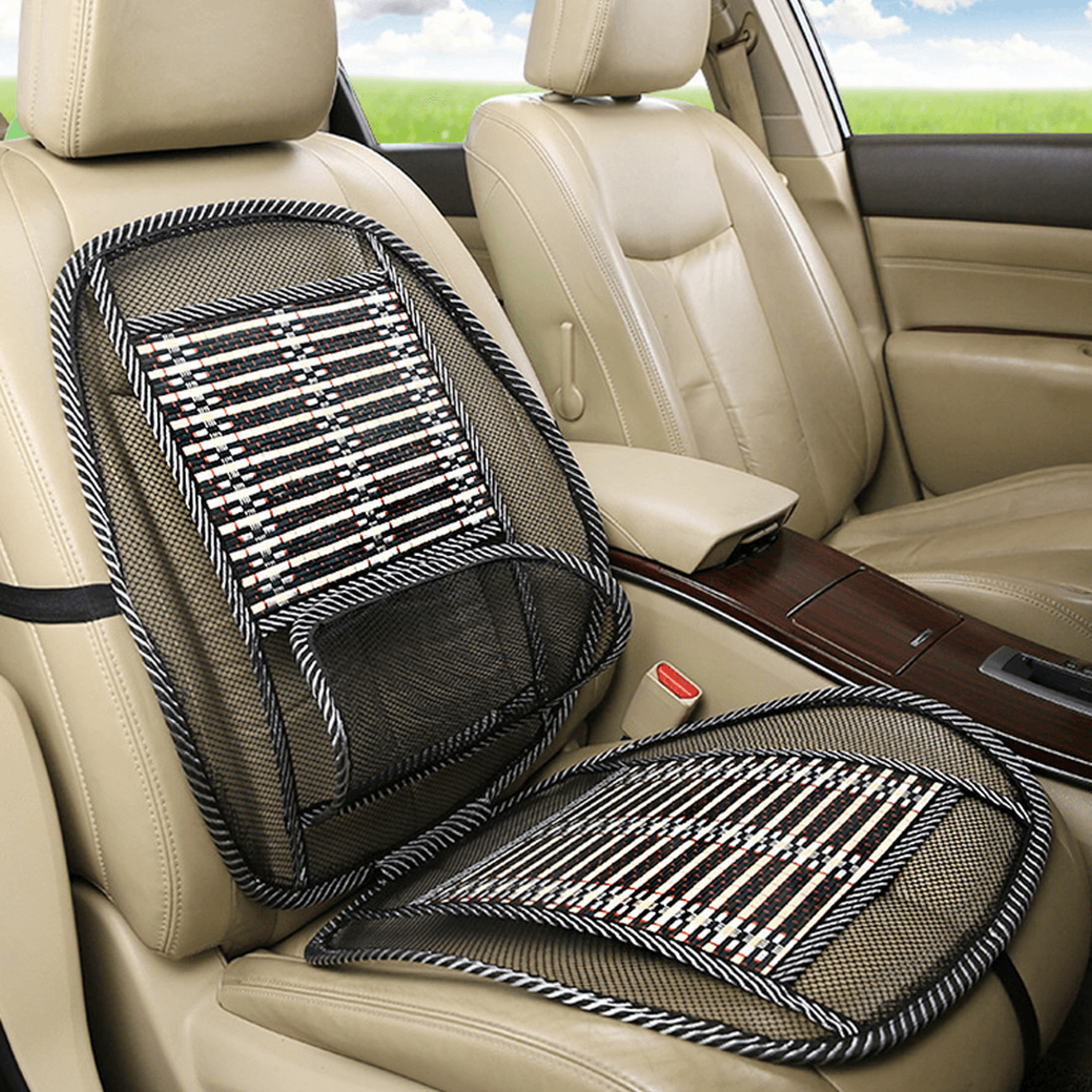 ergonomic bamboo car seat pad