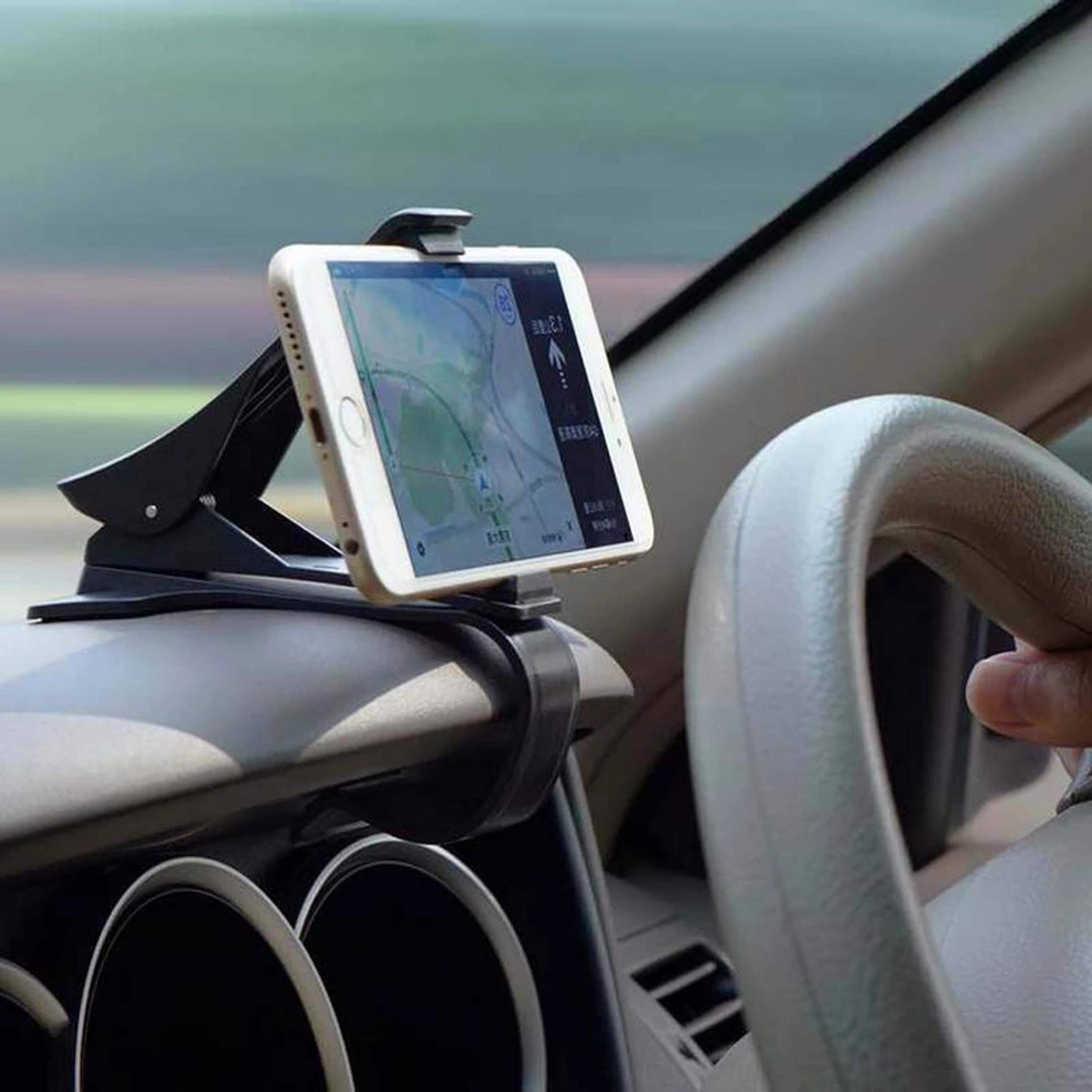 universal clip-on dash phone holder – secure cell phone mount for car dashboard