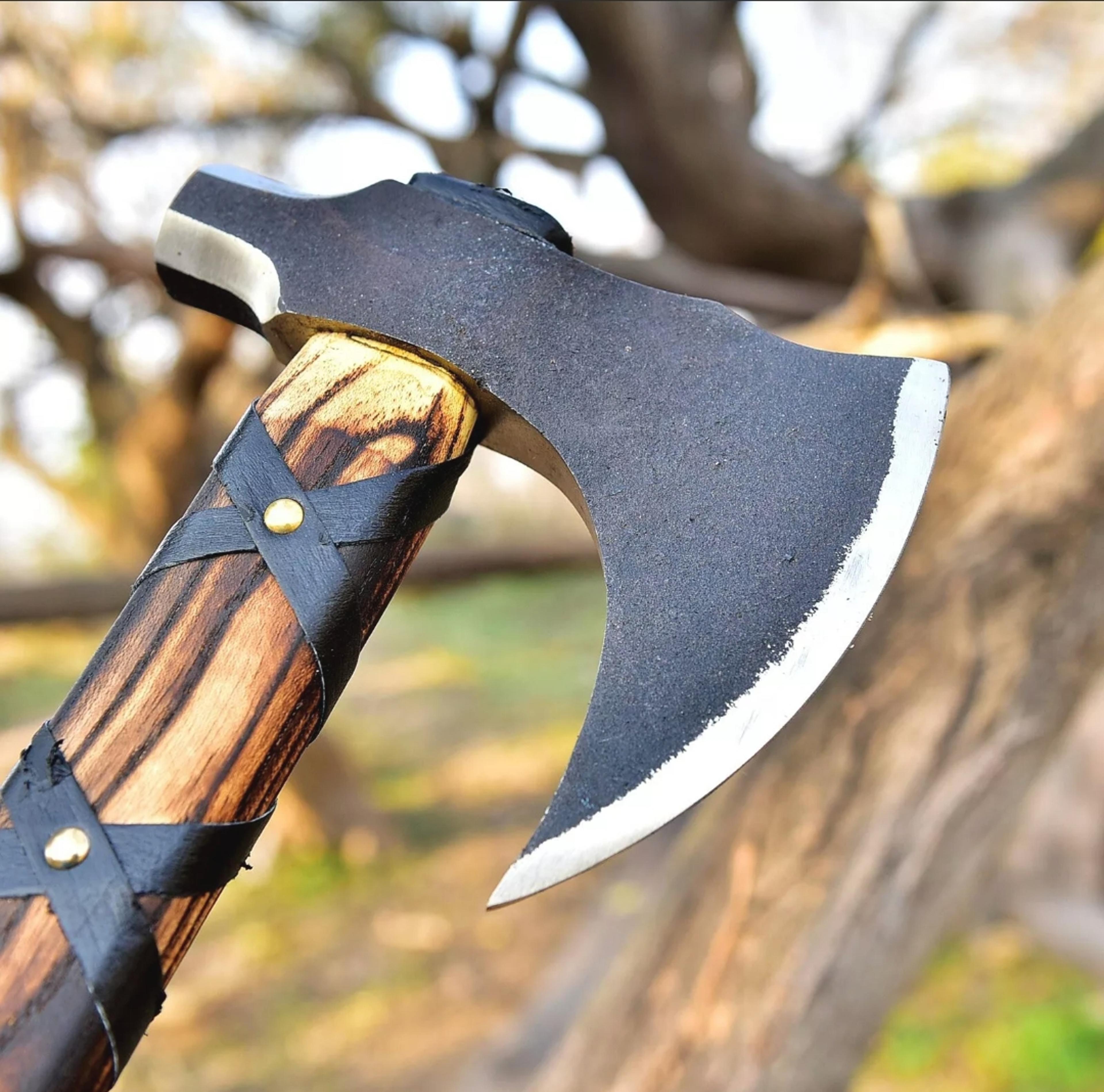 handmade steel tomahawk axe throwing viking hunting axe