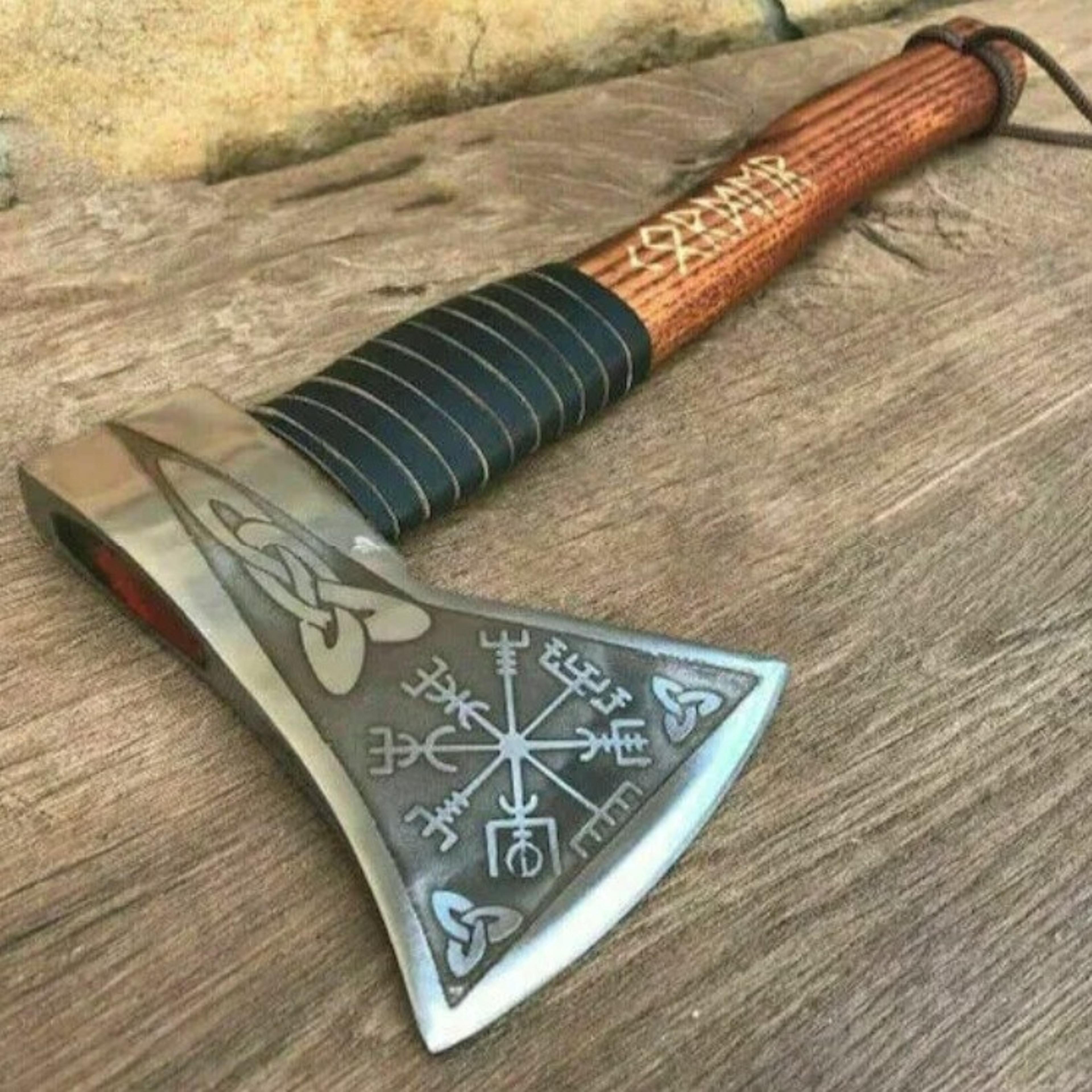 handmade steel tomahawk axe integral ball hammer hunting axe
