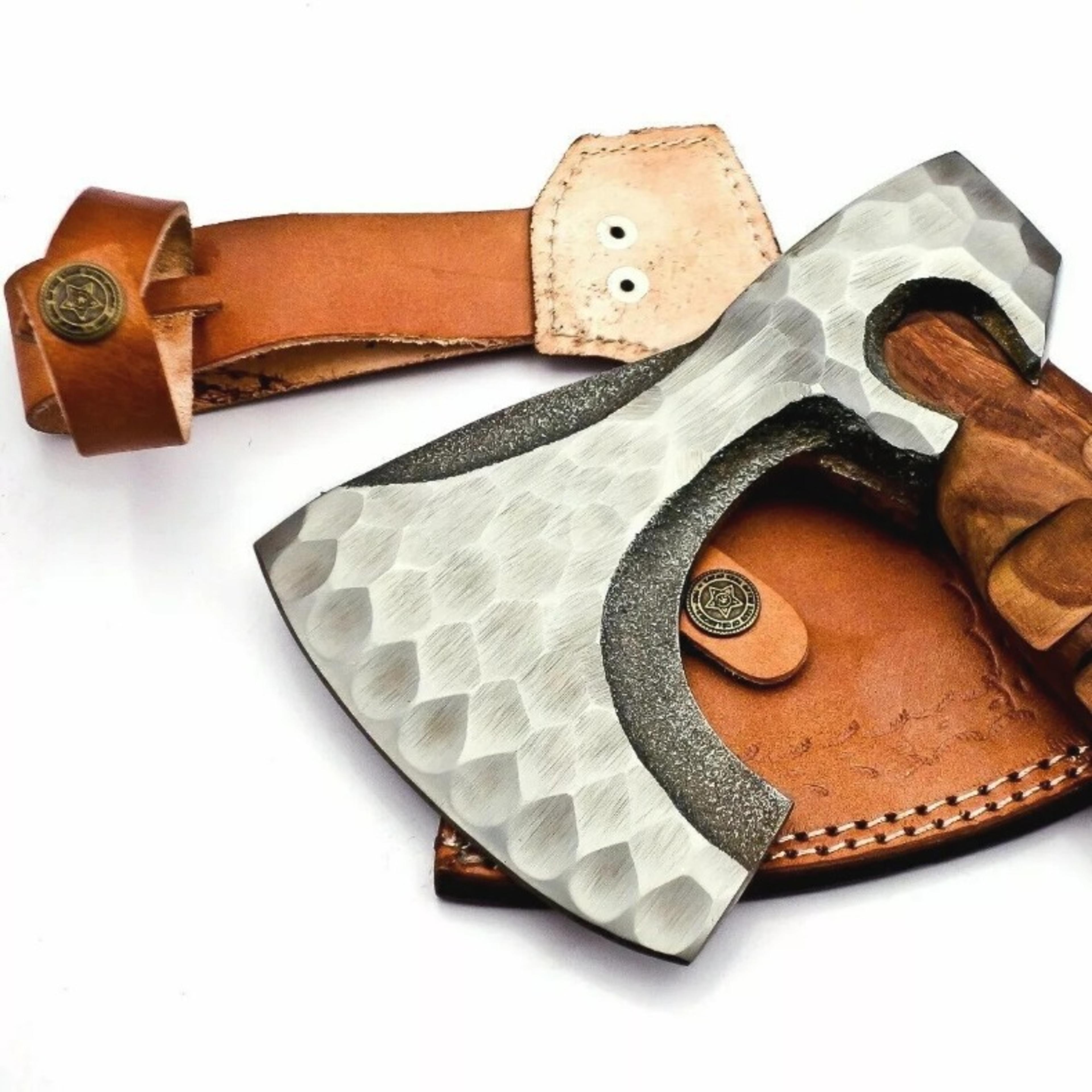 handmade carbon steel hatchet tomahawk hunting viking axe