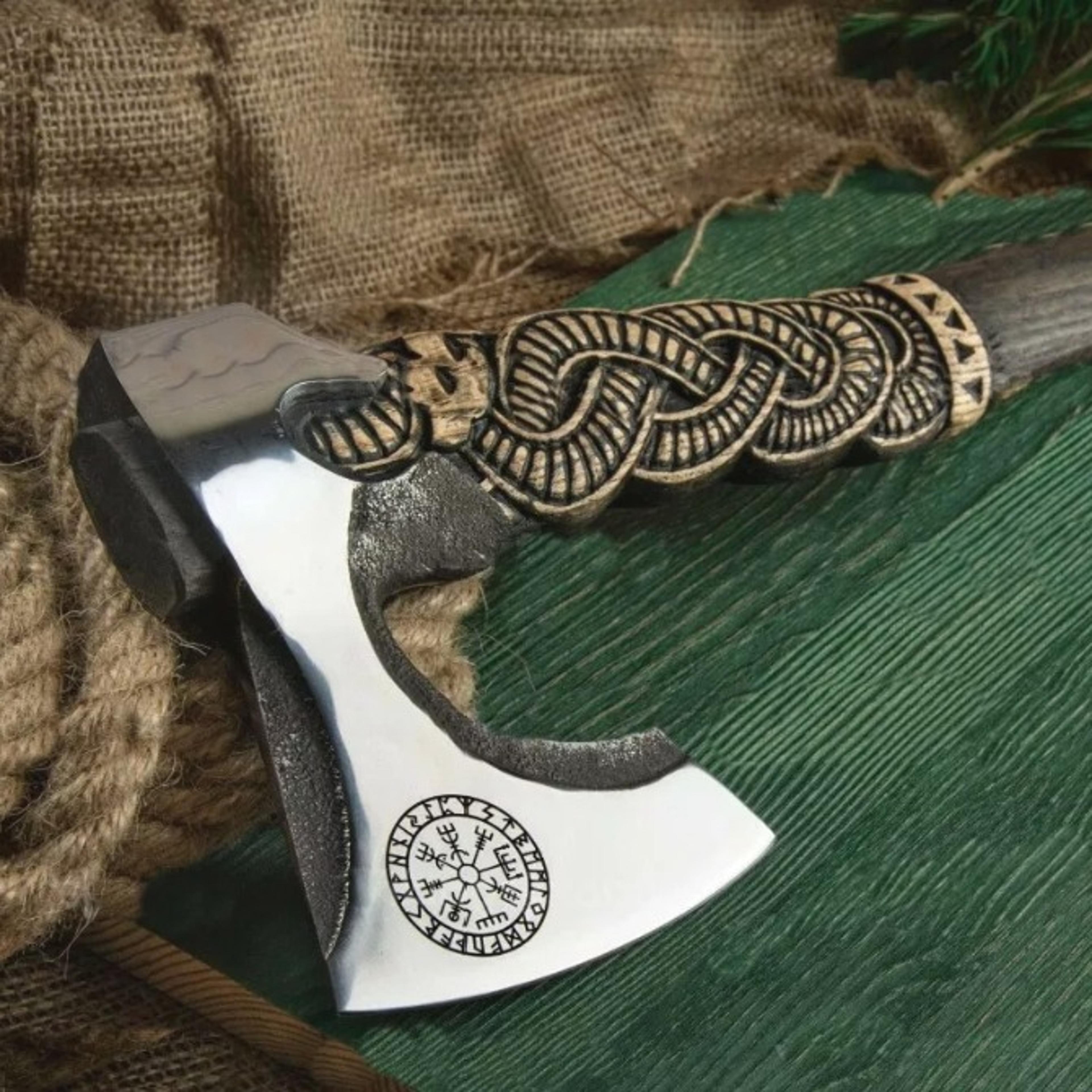 handmade carbon steel hatchet tomahawk hunting viking axe