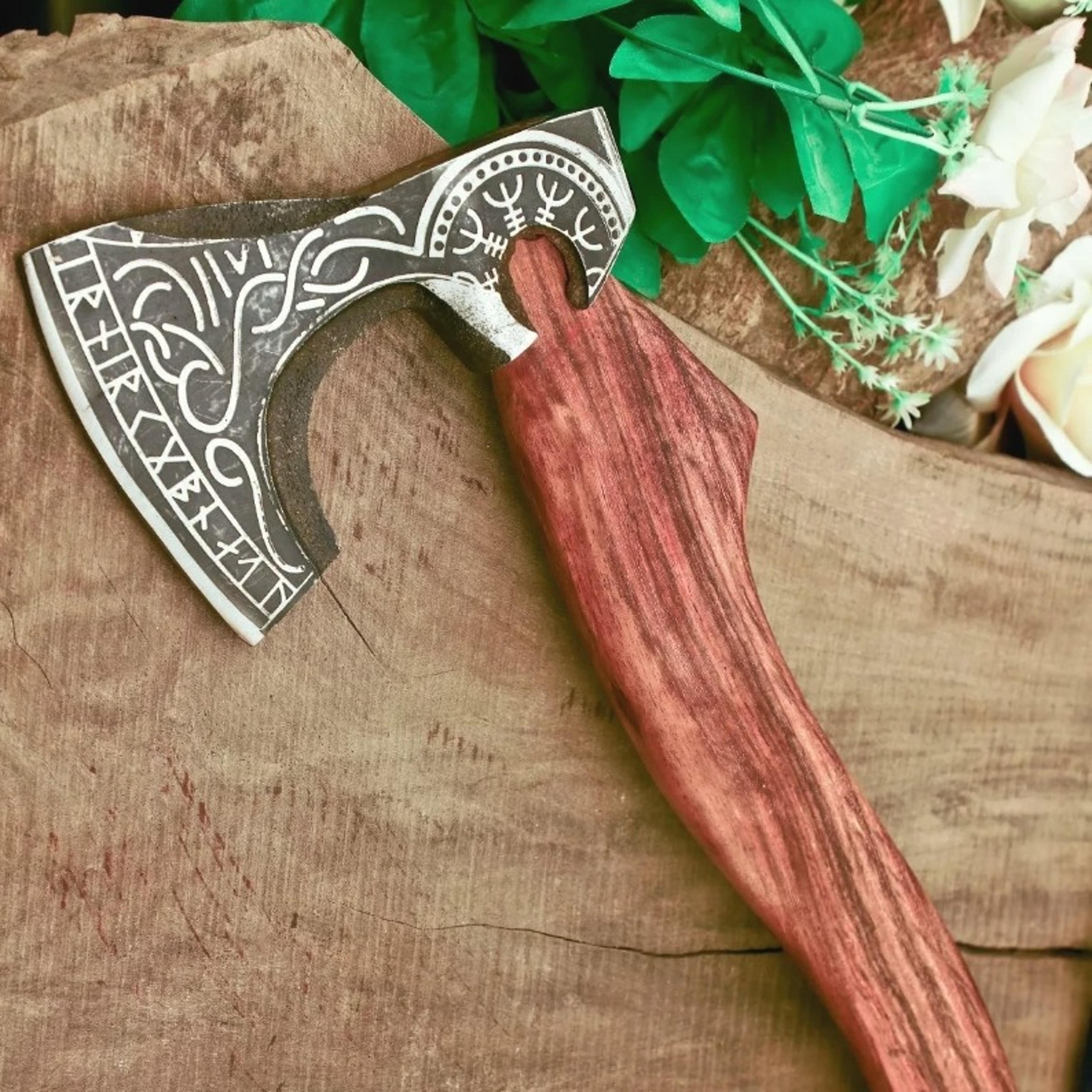 handmade viking carbon steel tomahawk axe hatchet hunting axe