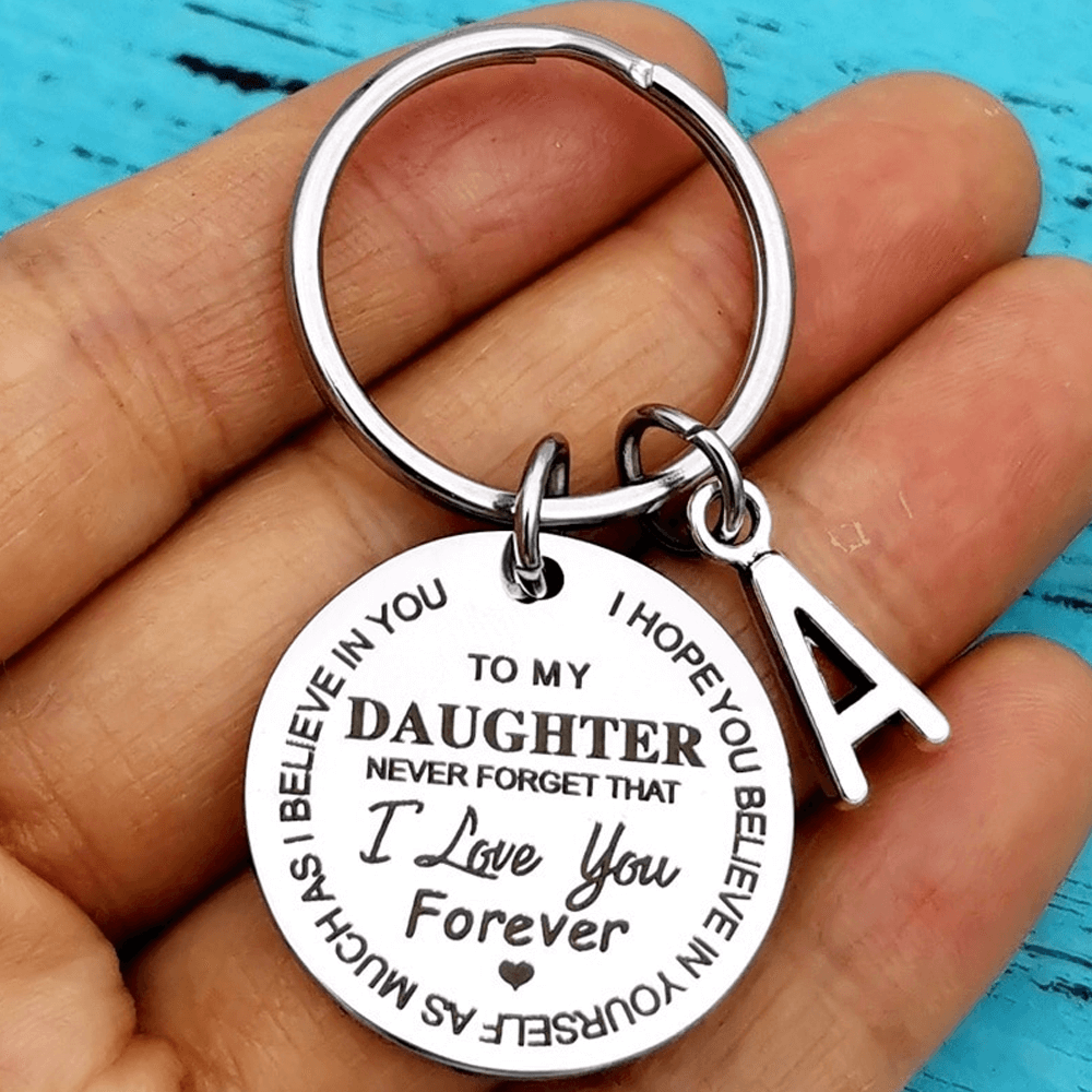 "i love you forever" personalized keychain – unique gift for son or daughter