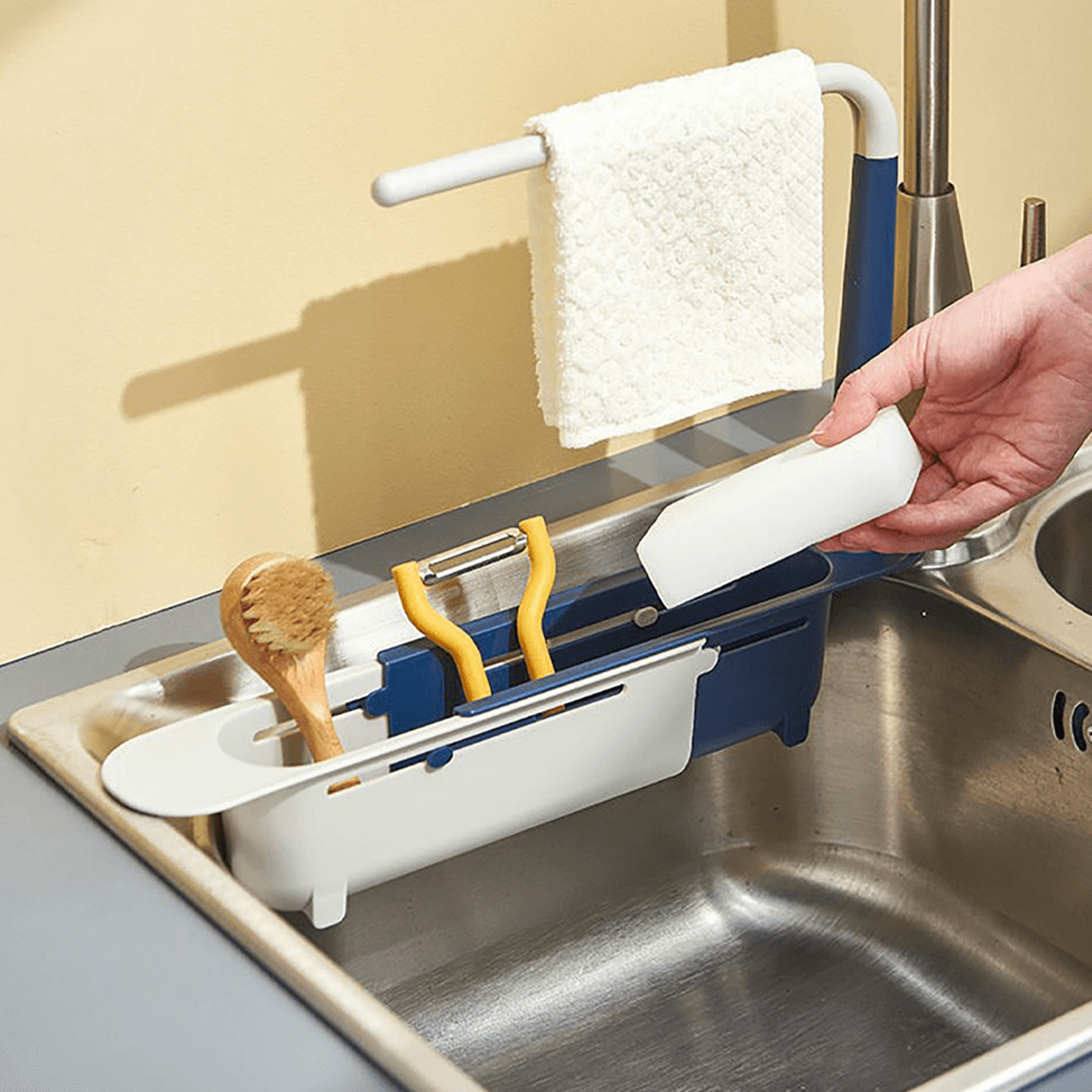 telescopic sink shelf kitchen sinks organizer