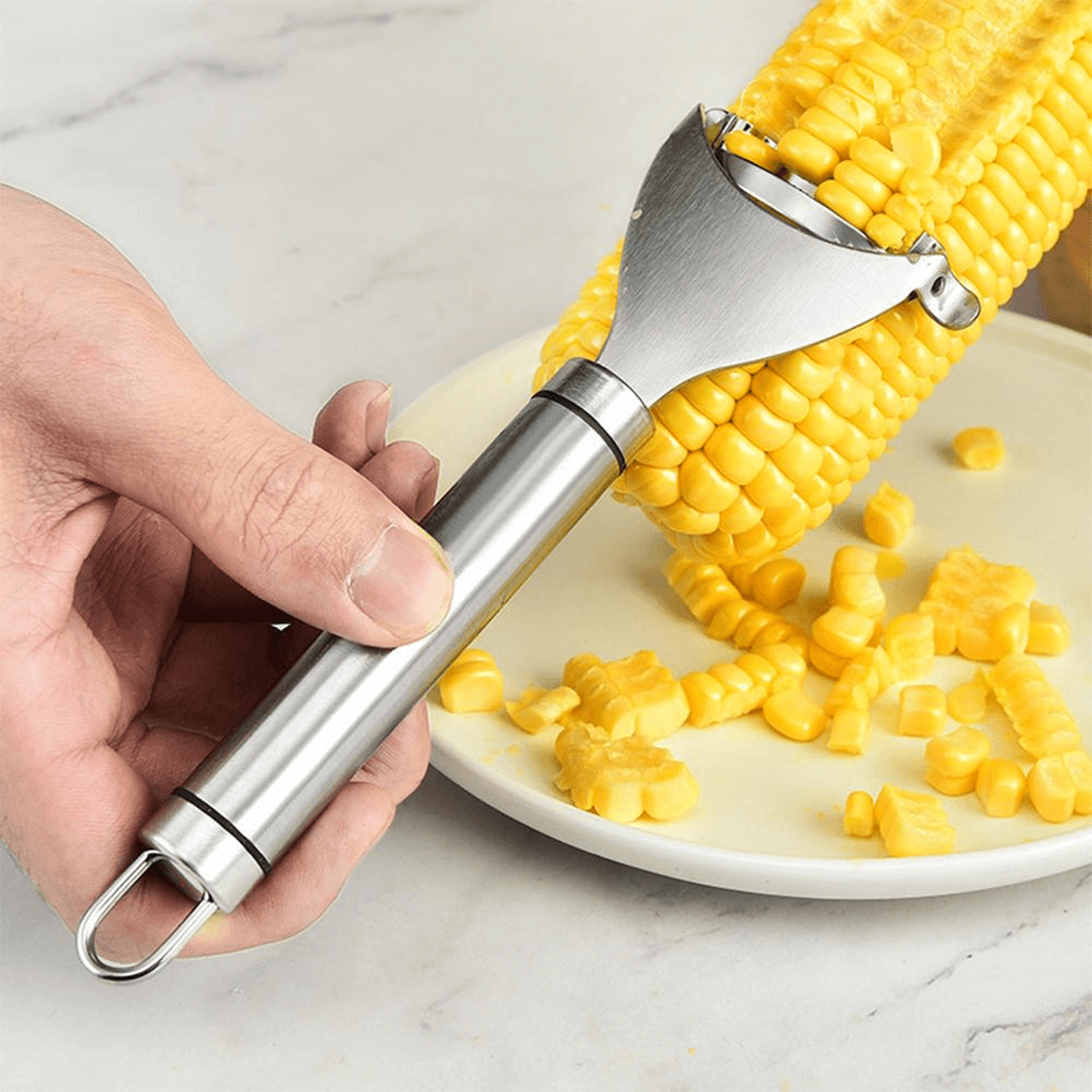 stainless steel corn slicer peeler