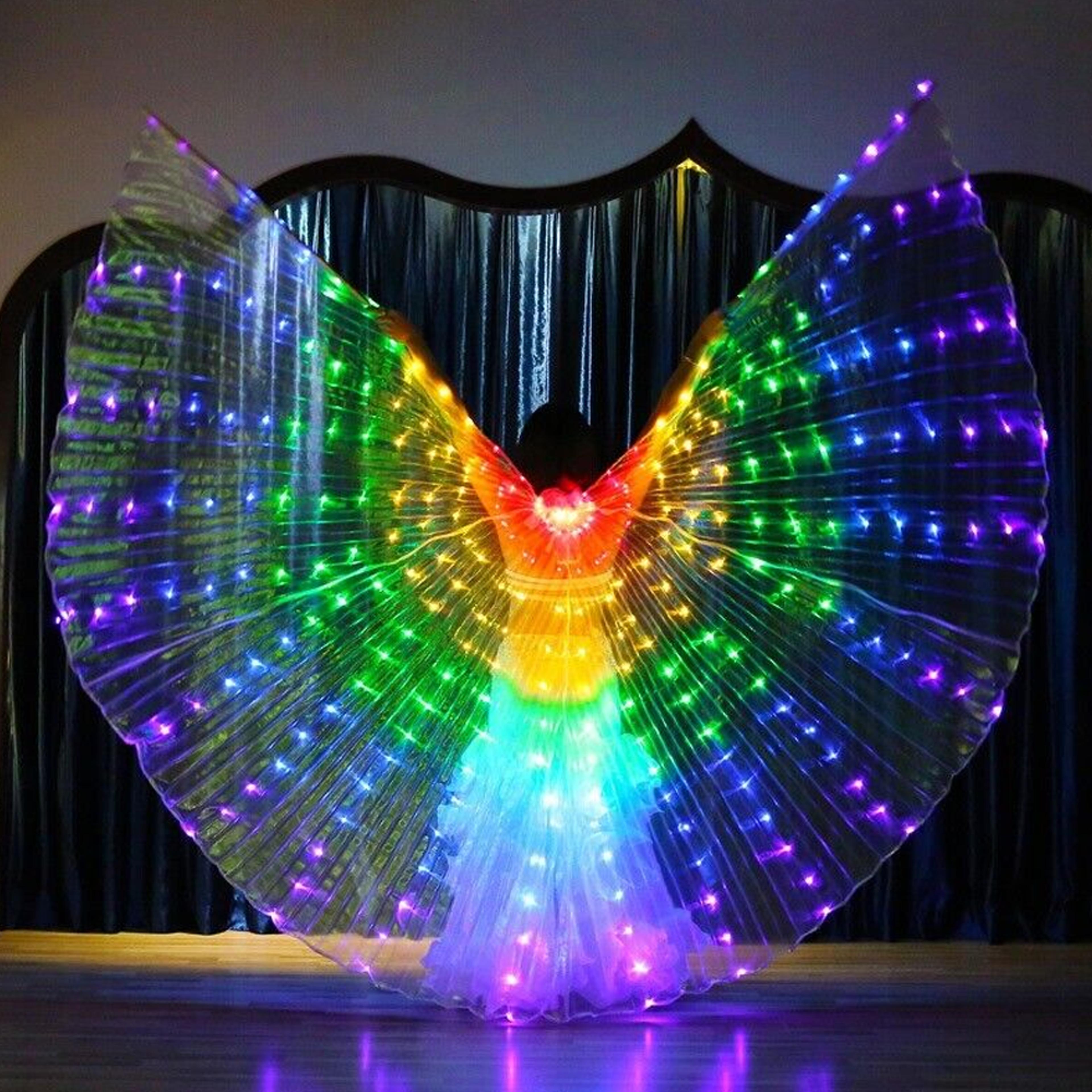 led isis wings luminous costume | party & festival wear