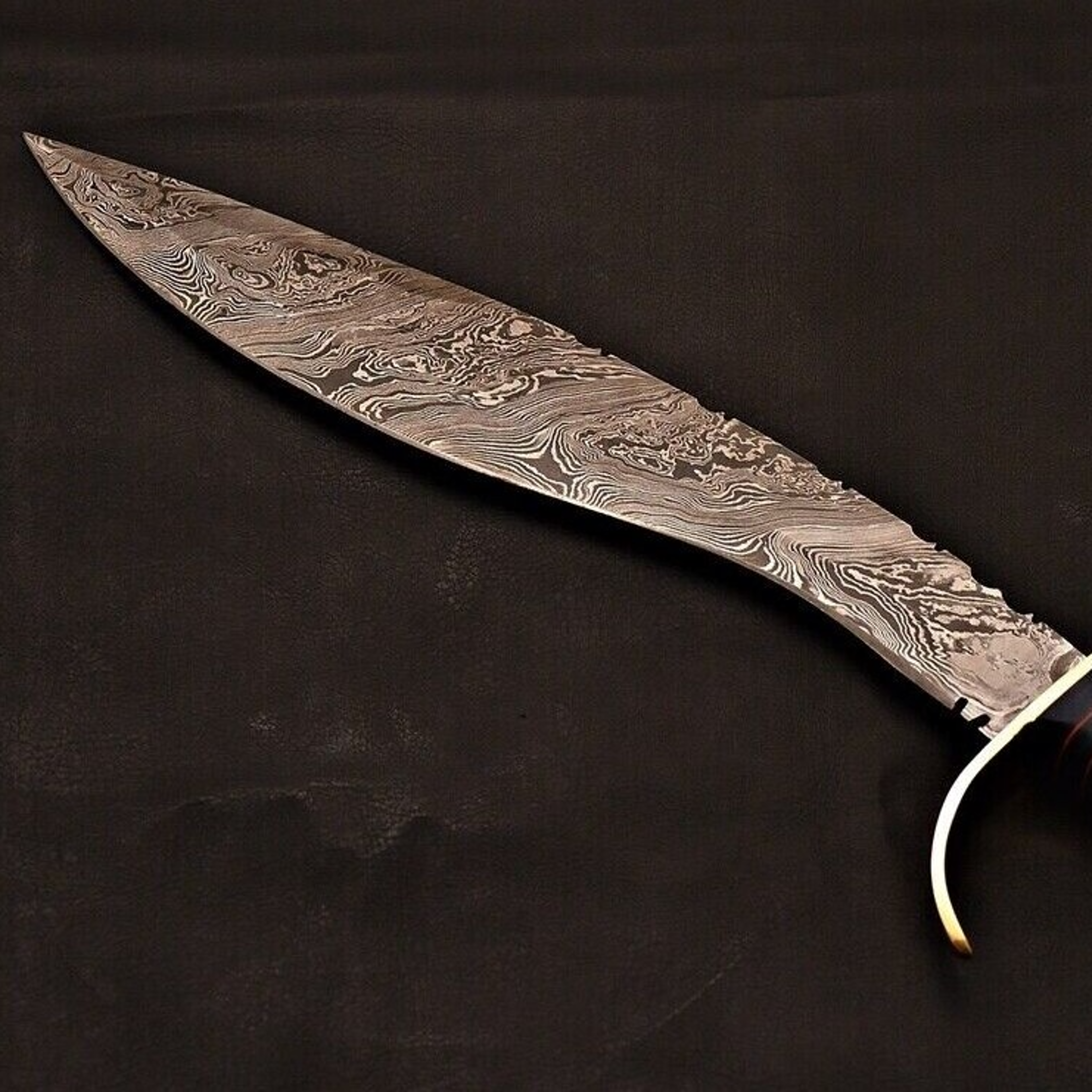 handmade damascus steel kukri knife hand forged 18 inch