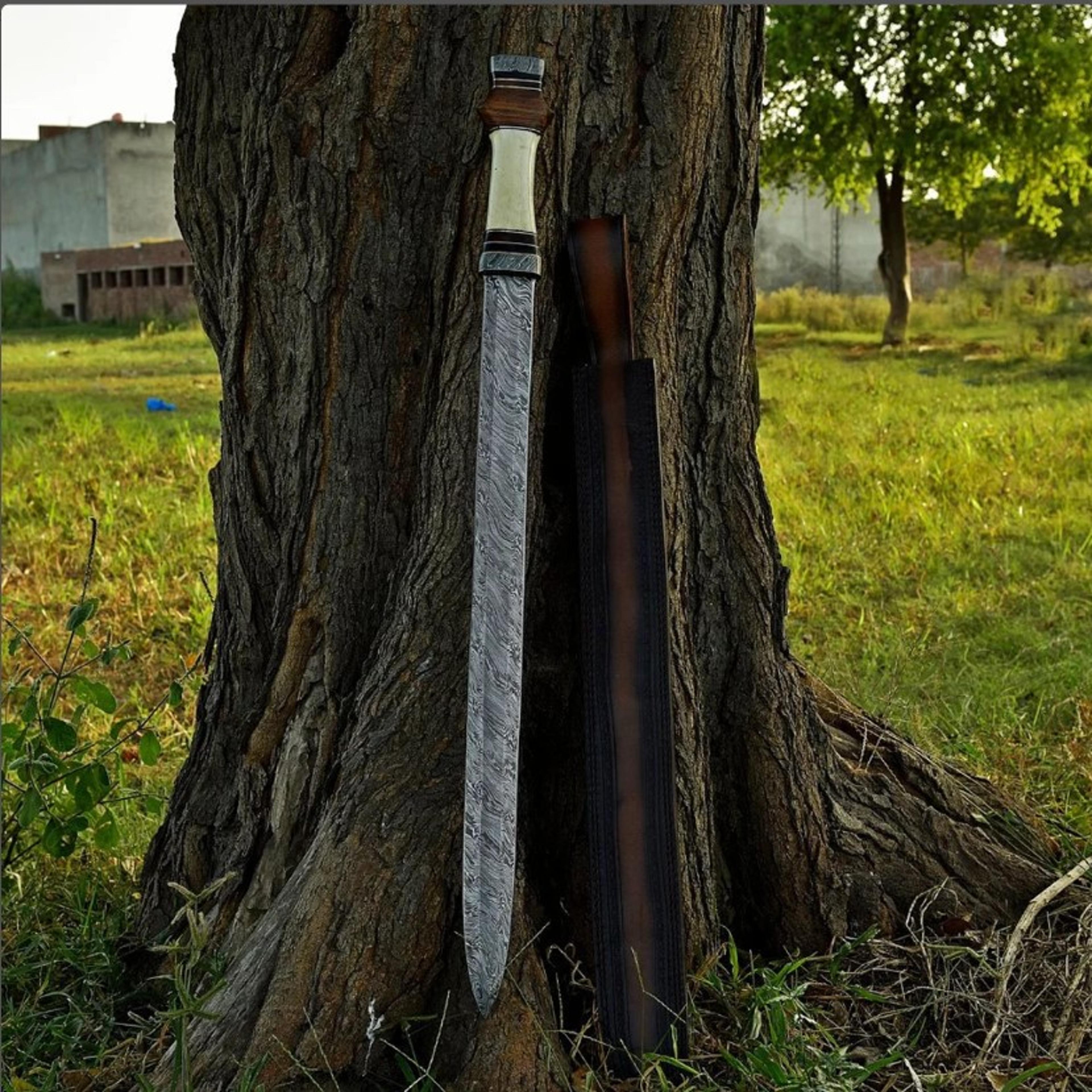 infantry roman army spatha sword | damascus steel full tang sword