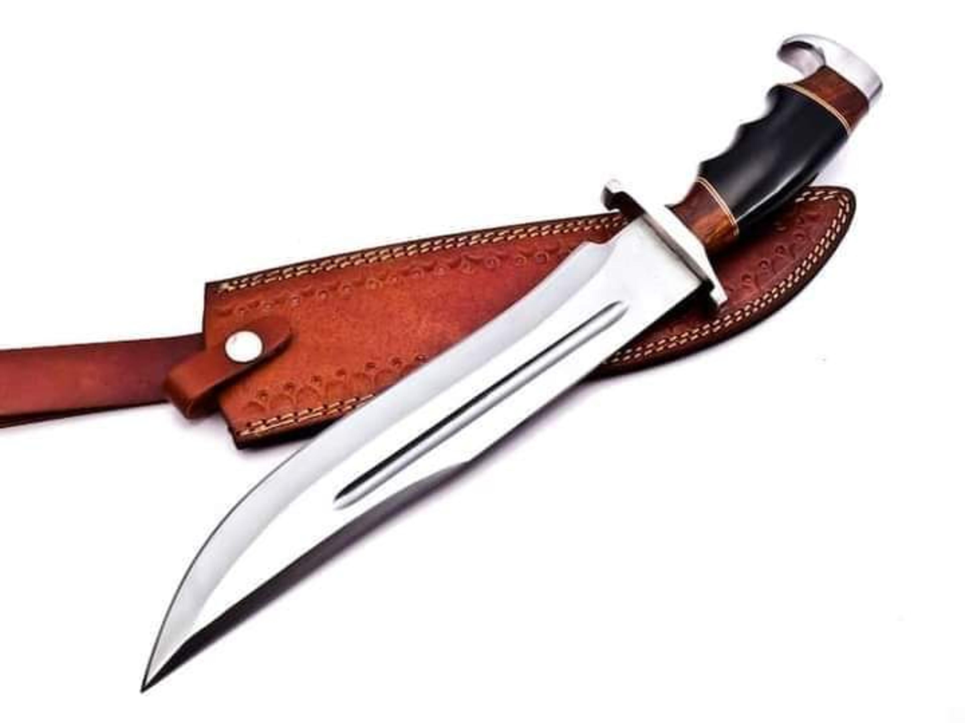 stainless steel knife, hunting knife with sheath, fixed blade camping knife, bowie knife, handmade knives, gifts for men