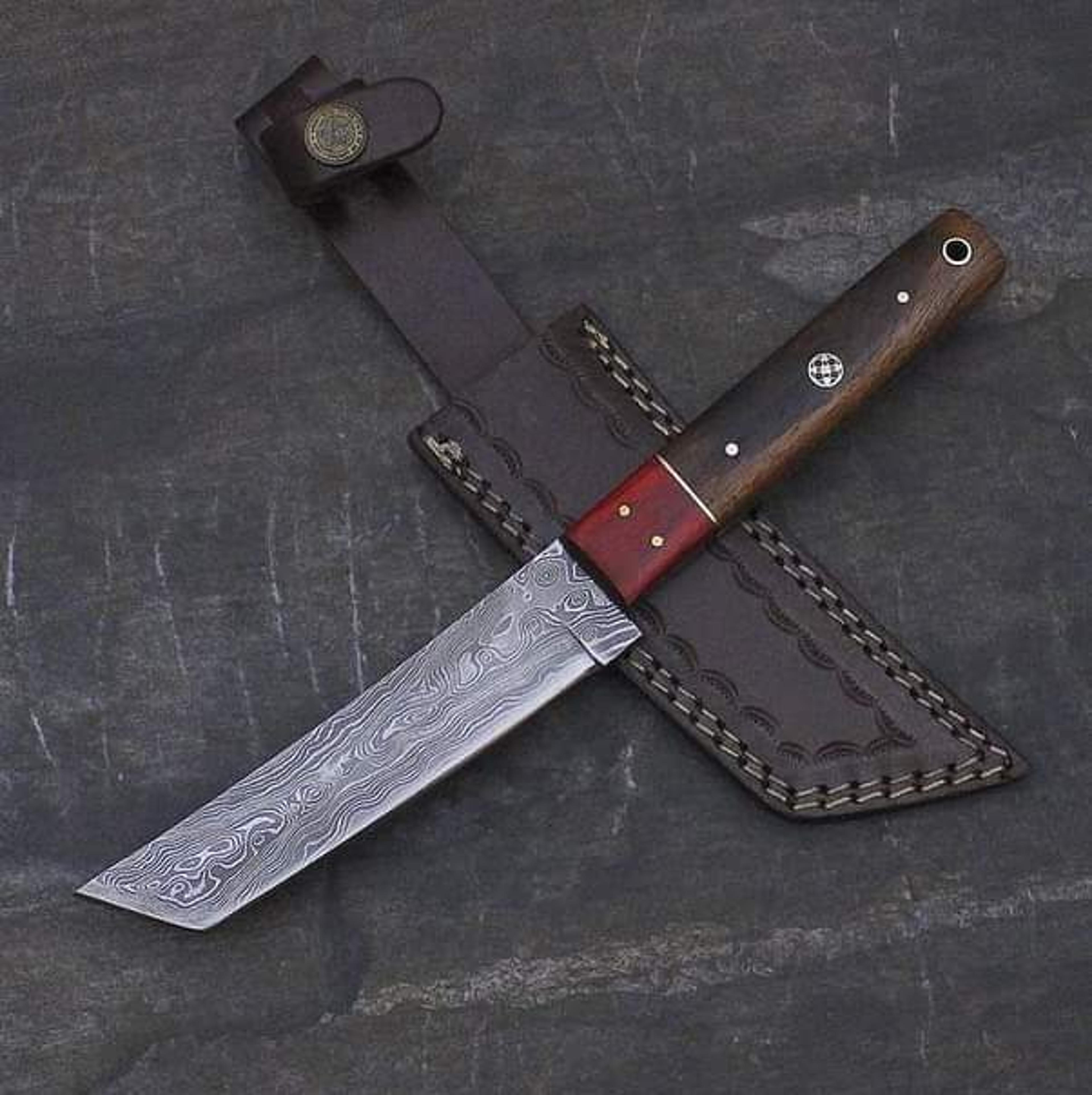 carbonsteel knife, hunting knife with sheath, fixed blade camping knife, bowie knife, handmade knives, gifts for men