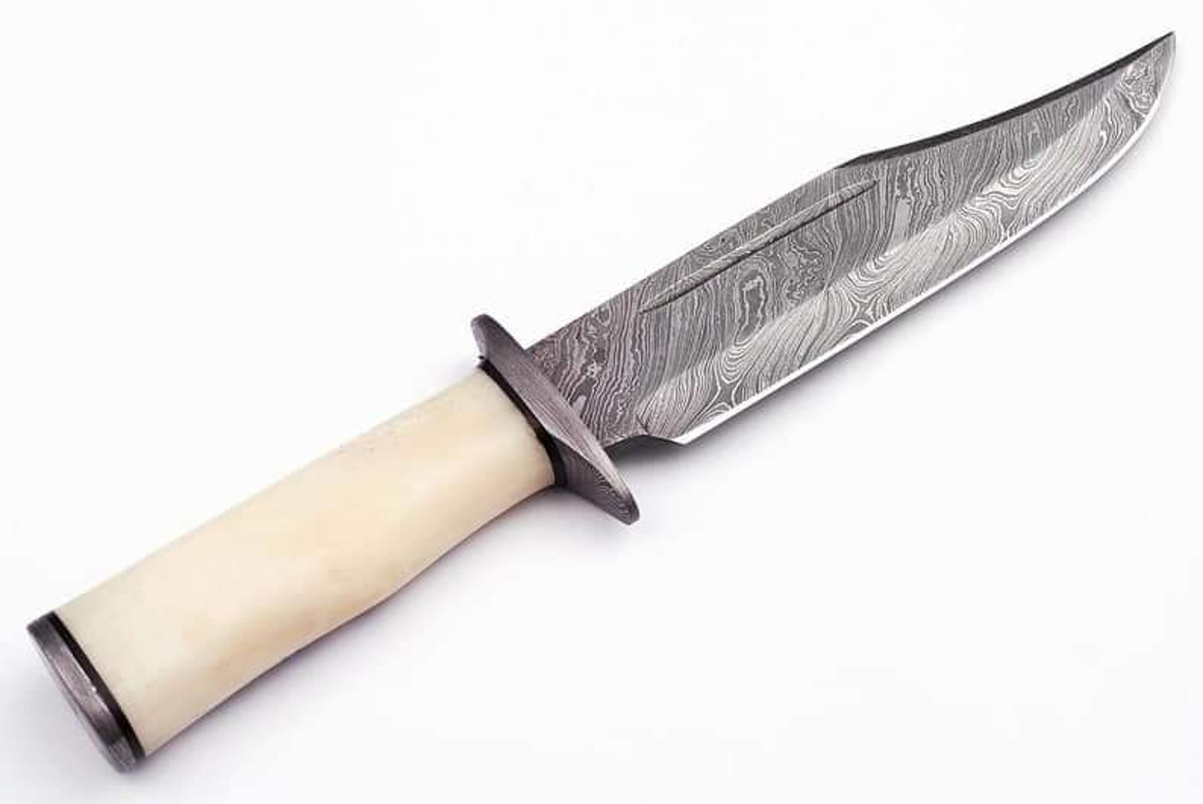 carbon steel knife, hunting knife with sheath, fixed blade camping knife, bowie knife, handmade knives, gifts for men