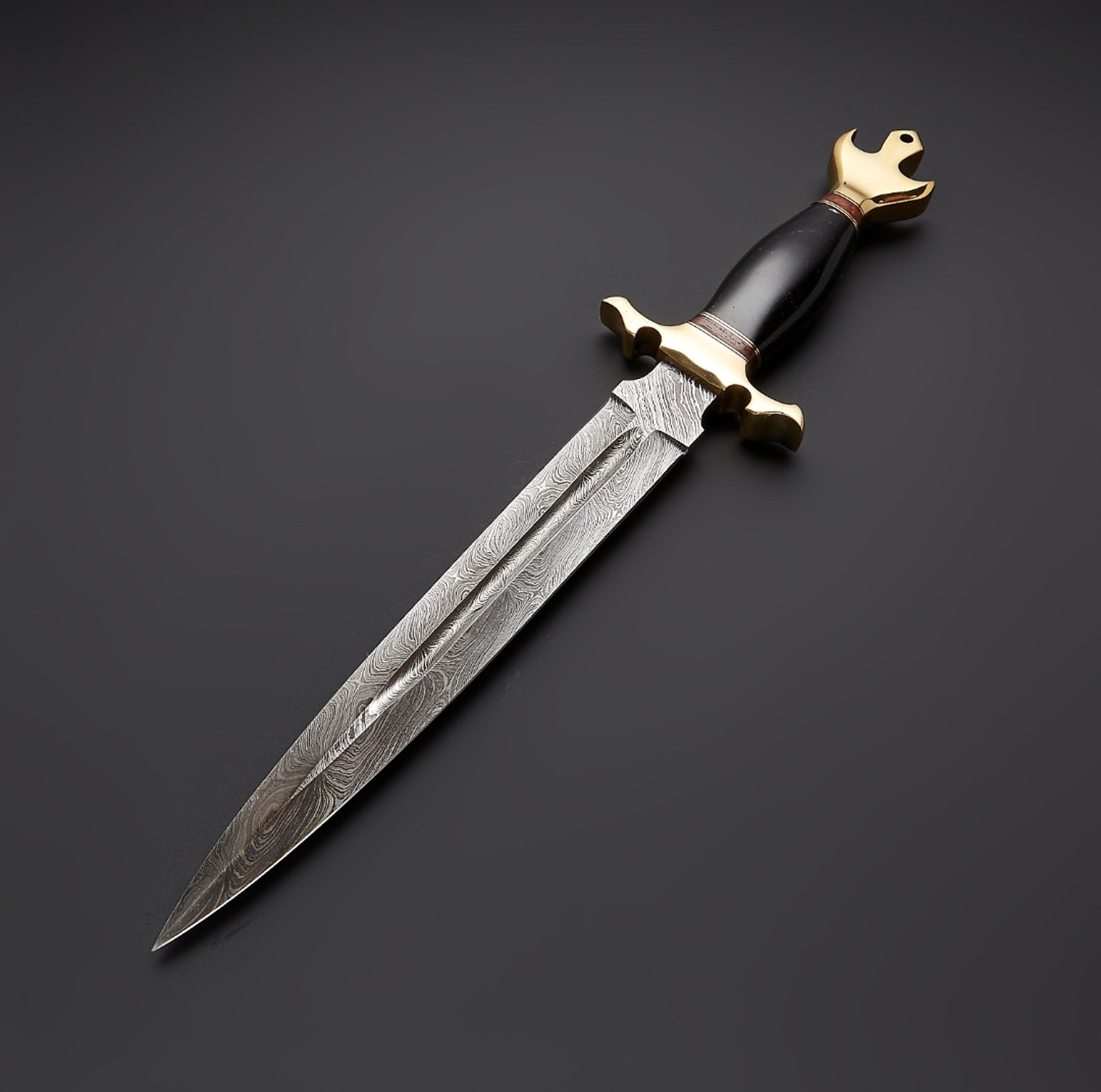 carbon steel knife, hunting knife with sheath, fixed blade camping knife, bowie knife, handmade knives, gifts for men
