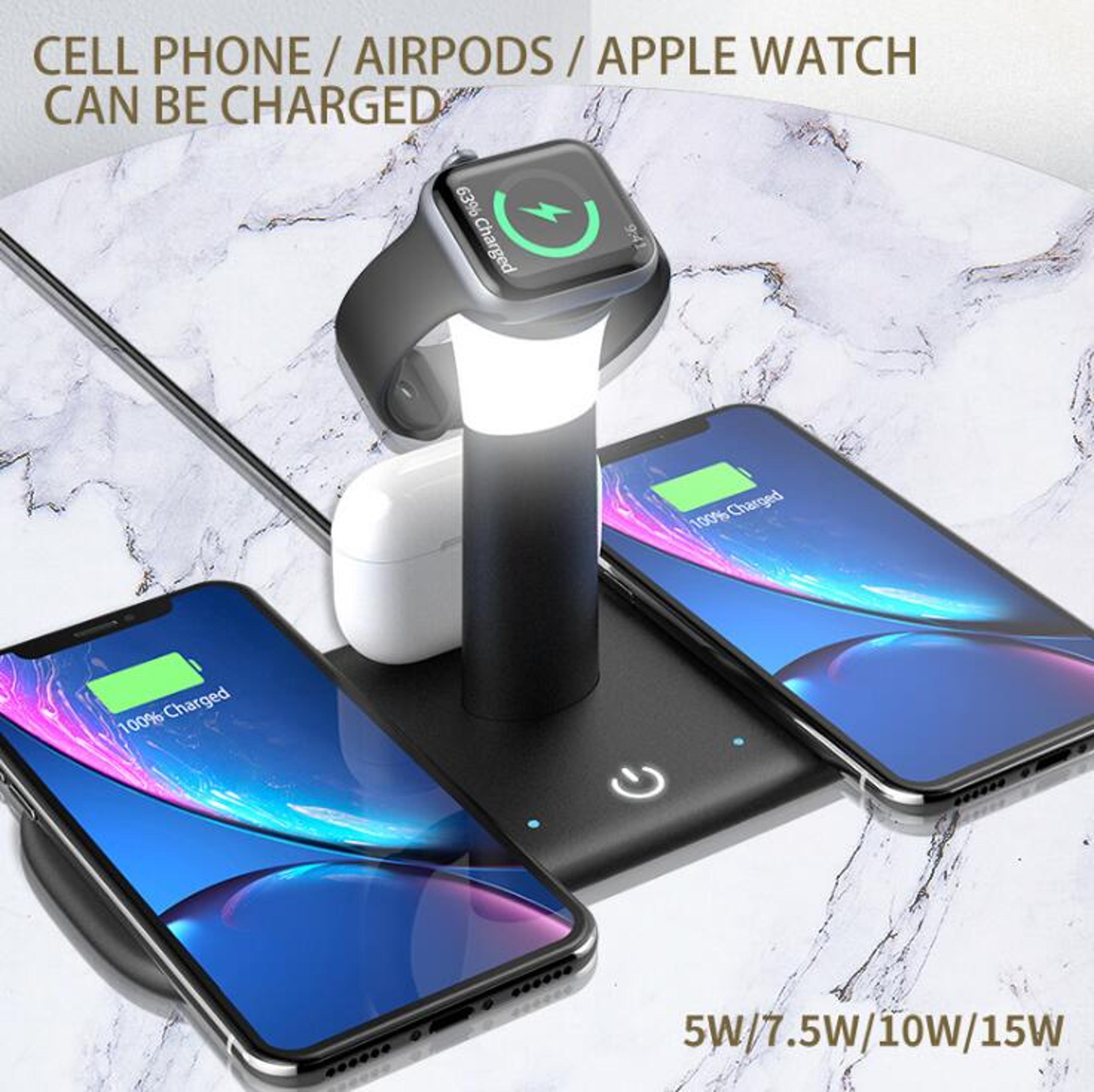 wireless docking station, for iphone, airpods pro & iwatch