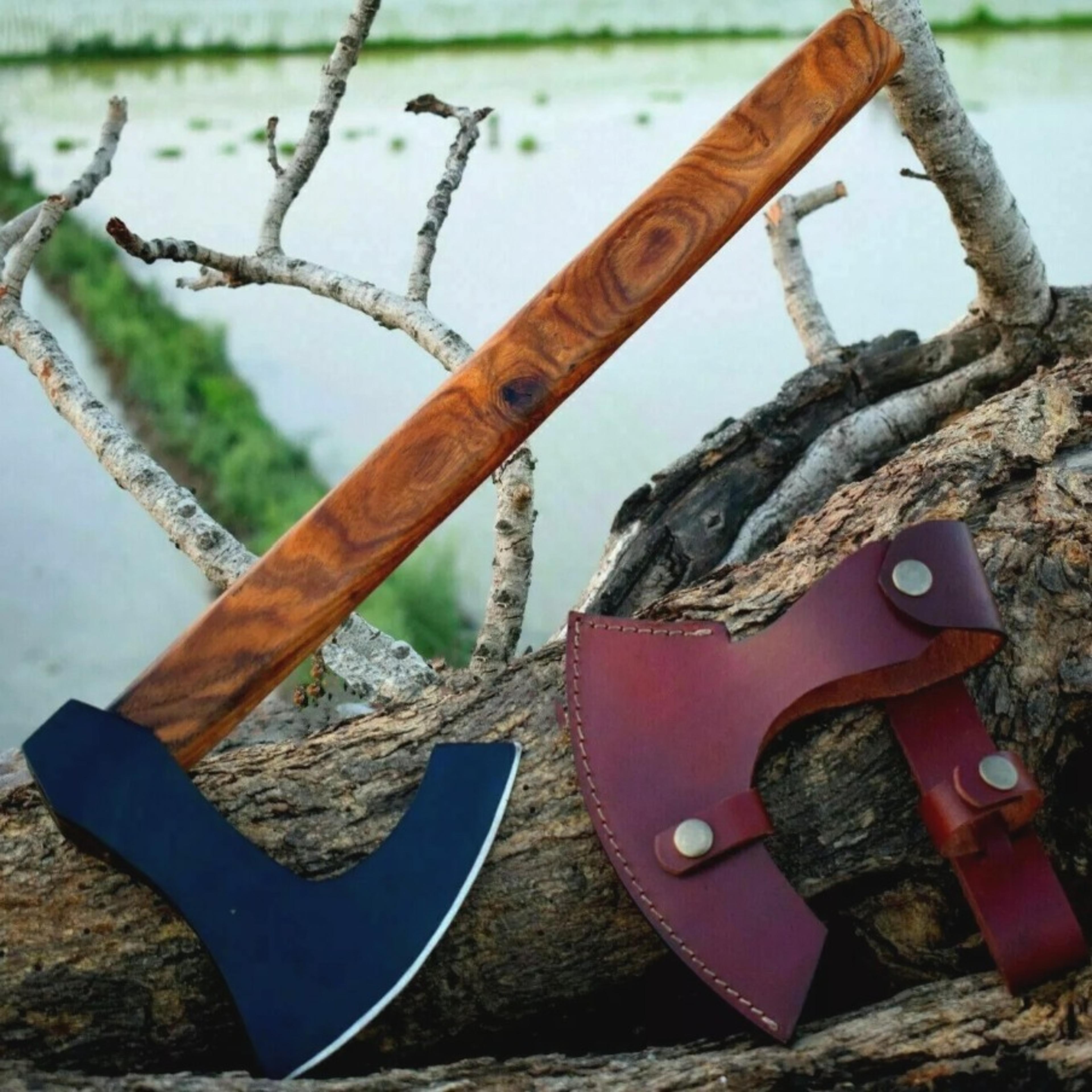 handmade viking carbon steel tomahawk axe hatchet hunting axe