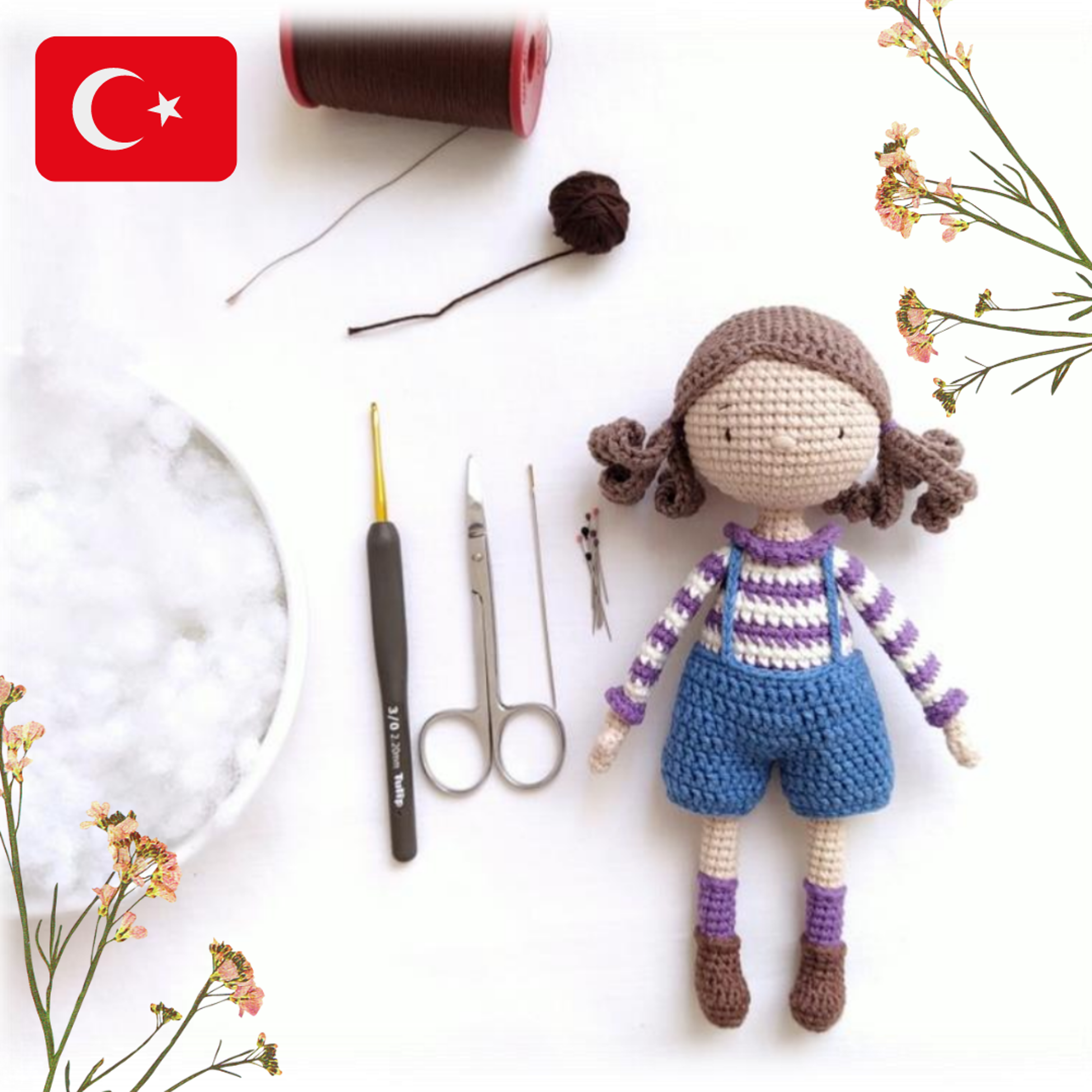 papatya kiz jua baby amigurumi pattern doll pdf