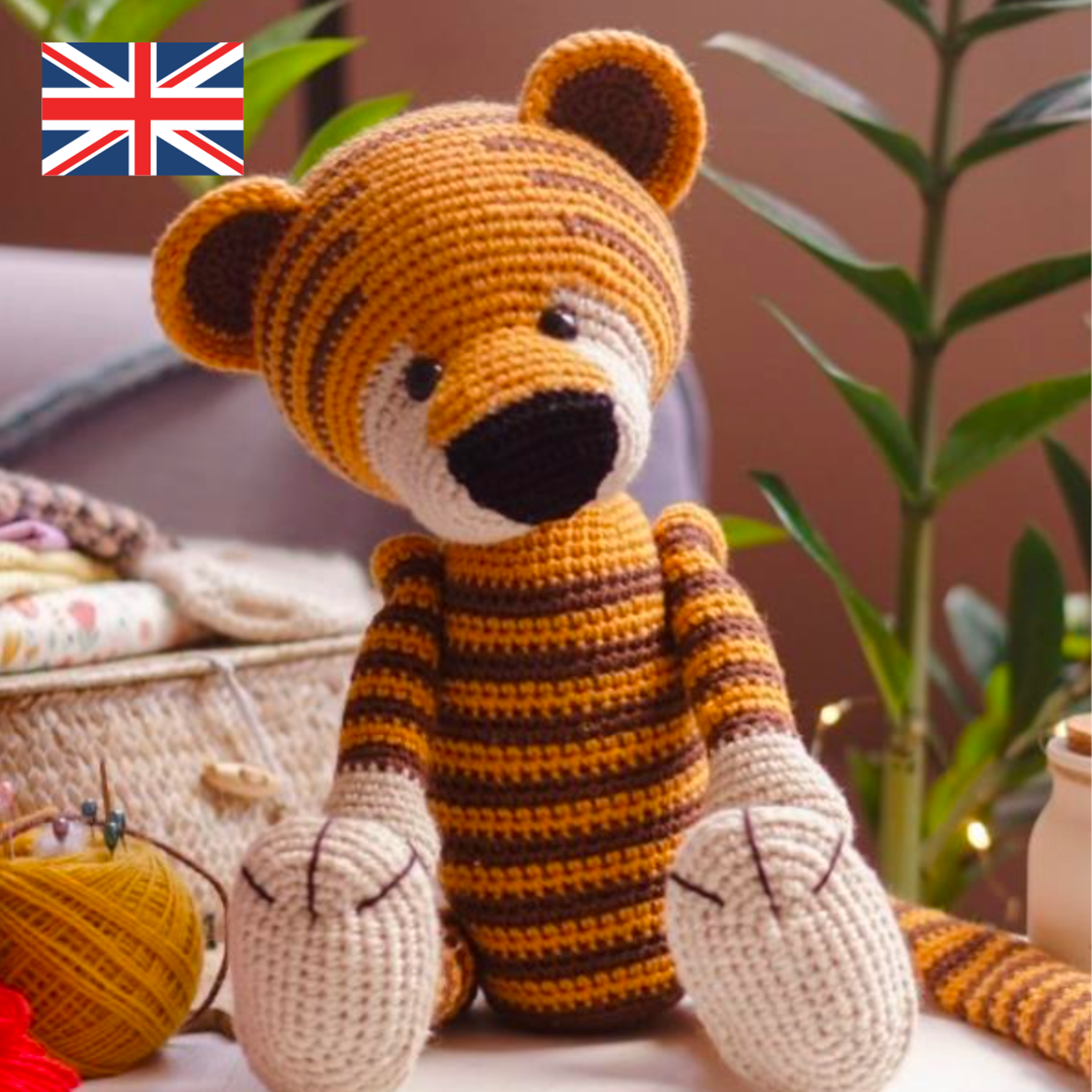 crochet tiger amigurumi pattern doll pdf