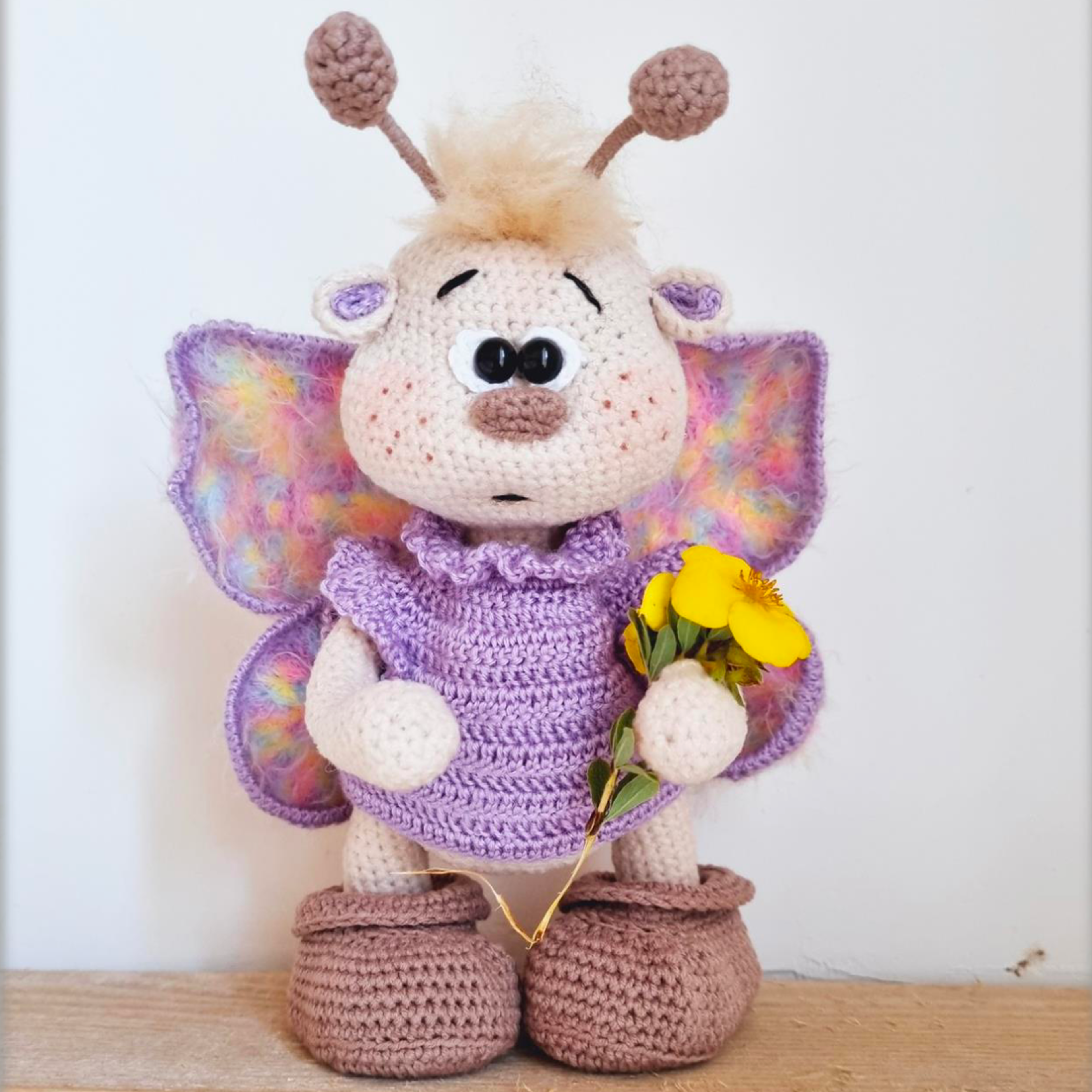 colorful butterfly amigurumi pattern doll pdf