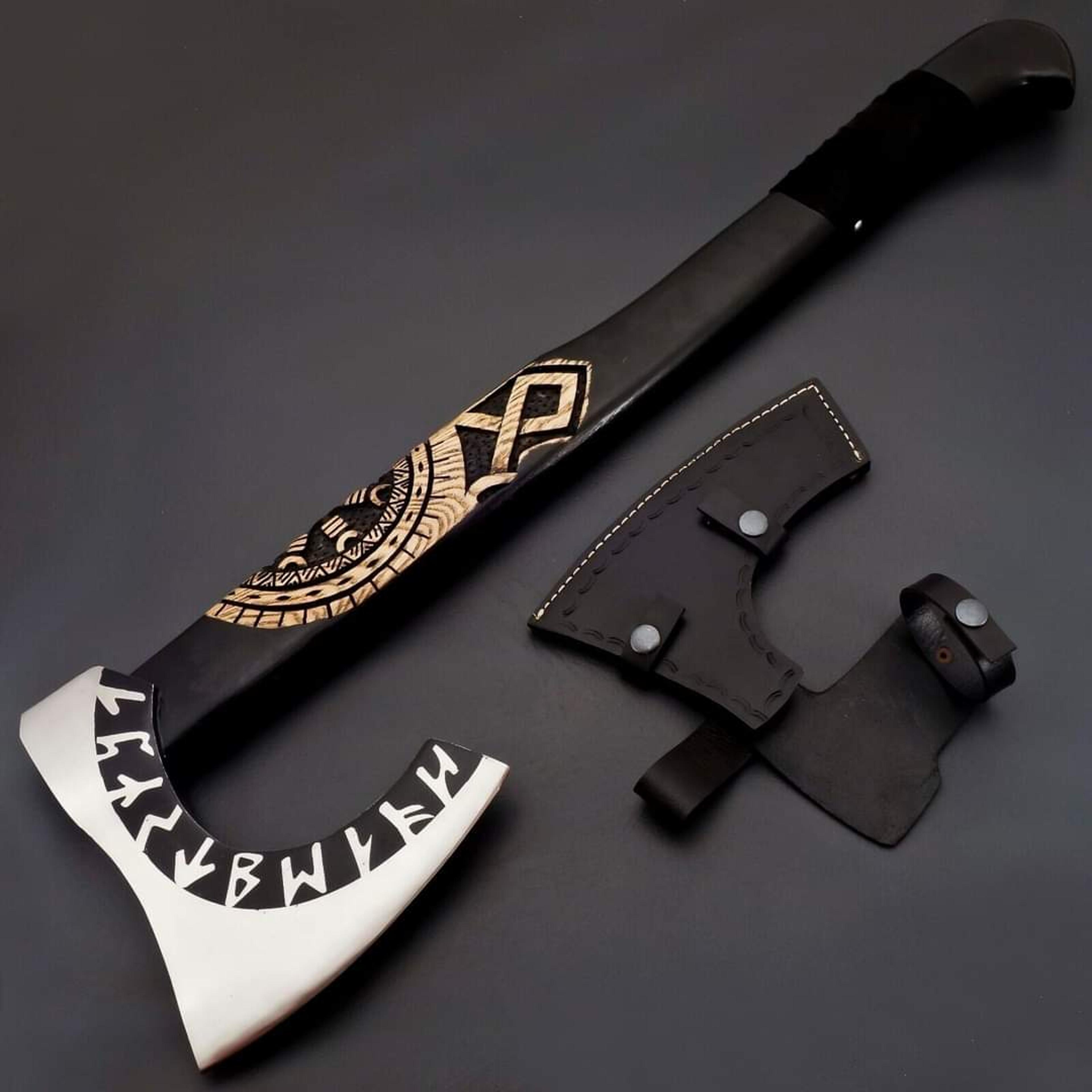 hunting axe, viking axe, with rose wood, engraved cutting axe, anniversary gifts for her, gifts for him, camping axes