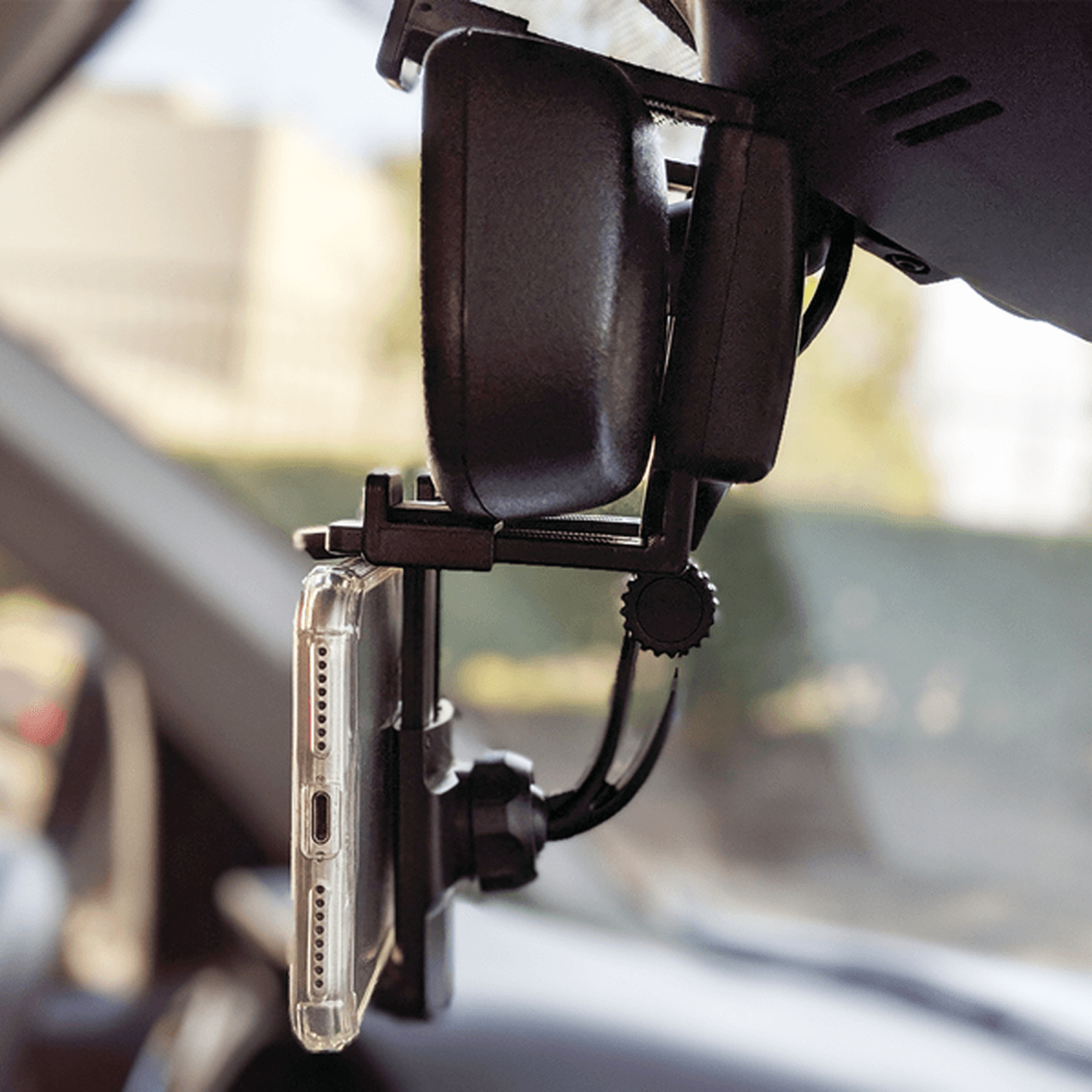 universal multifunctional rear view mirror phone holder - hands-free convenience on the go