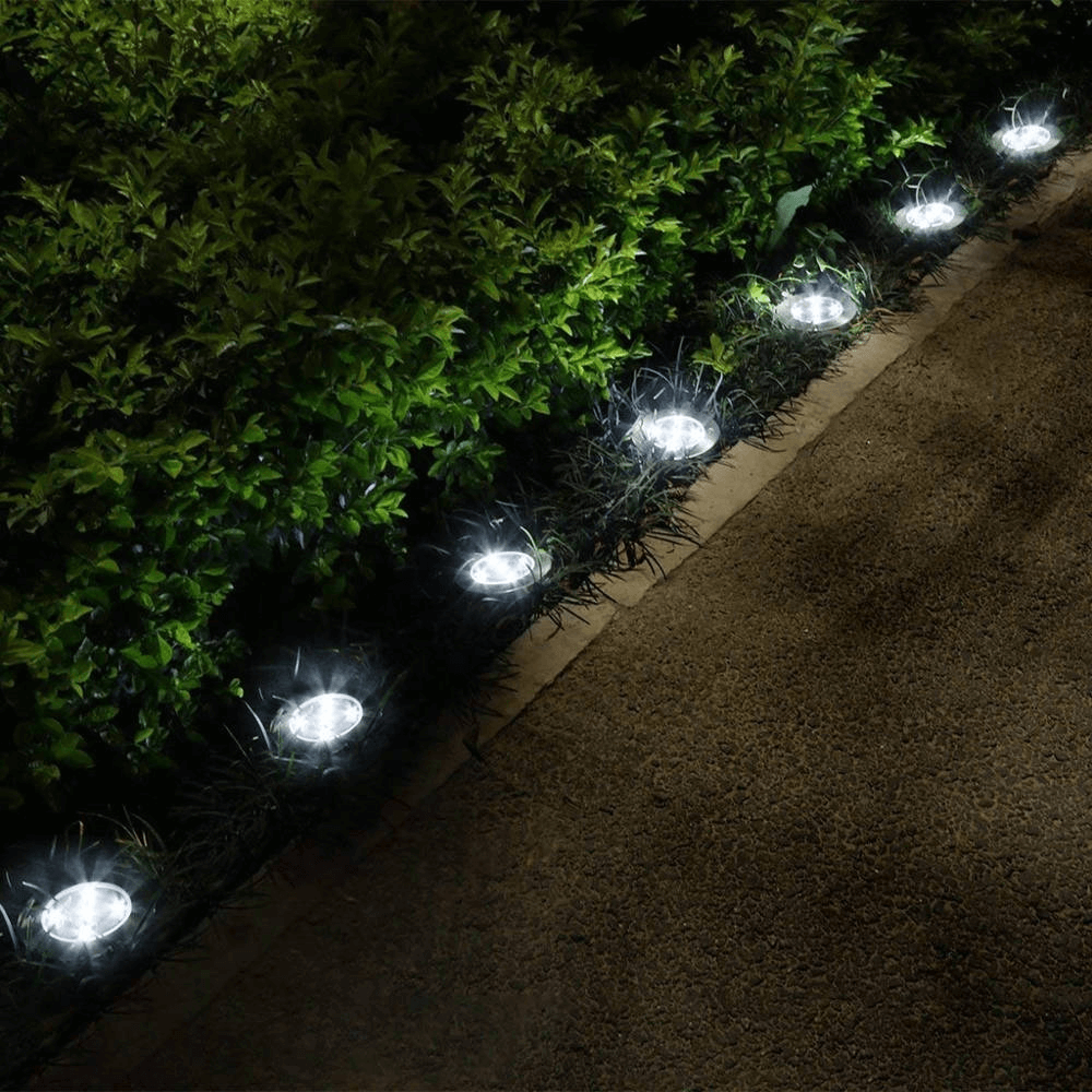 in-ground solar lights | outdoor in-ground led lights for illuminated driveways | automatic solar in-ground lights