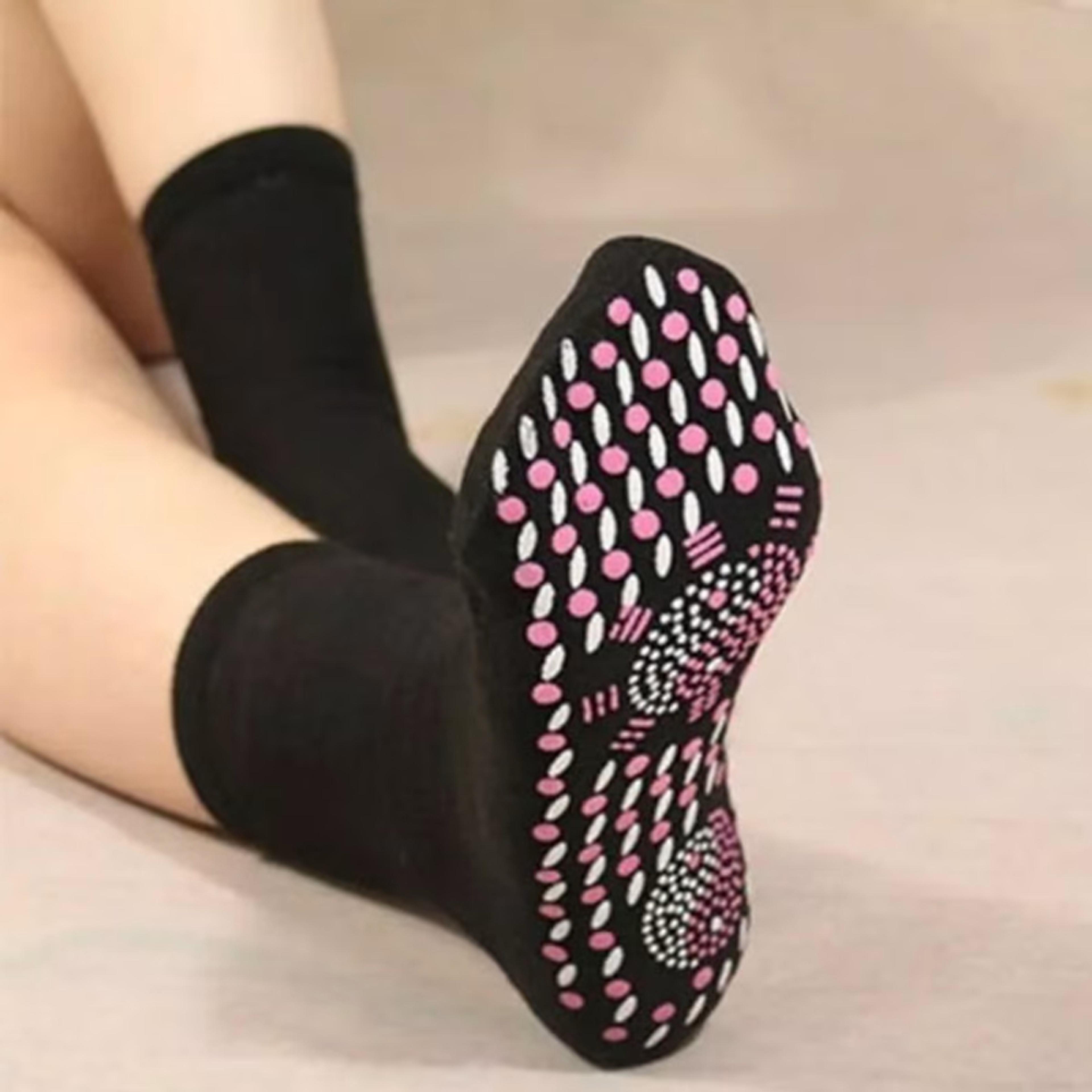 self-heating tourmaline acupressure health socks - perfect winter gift