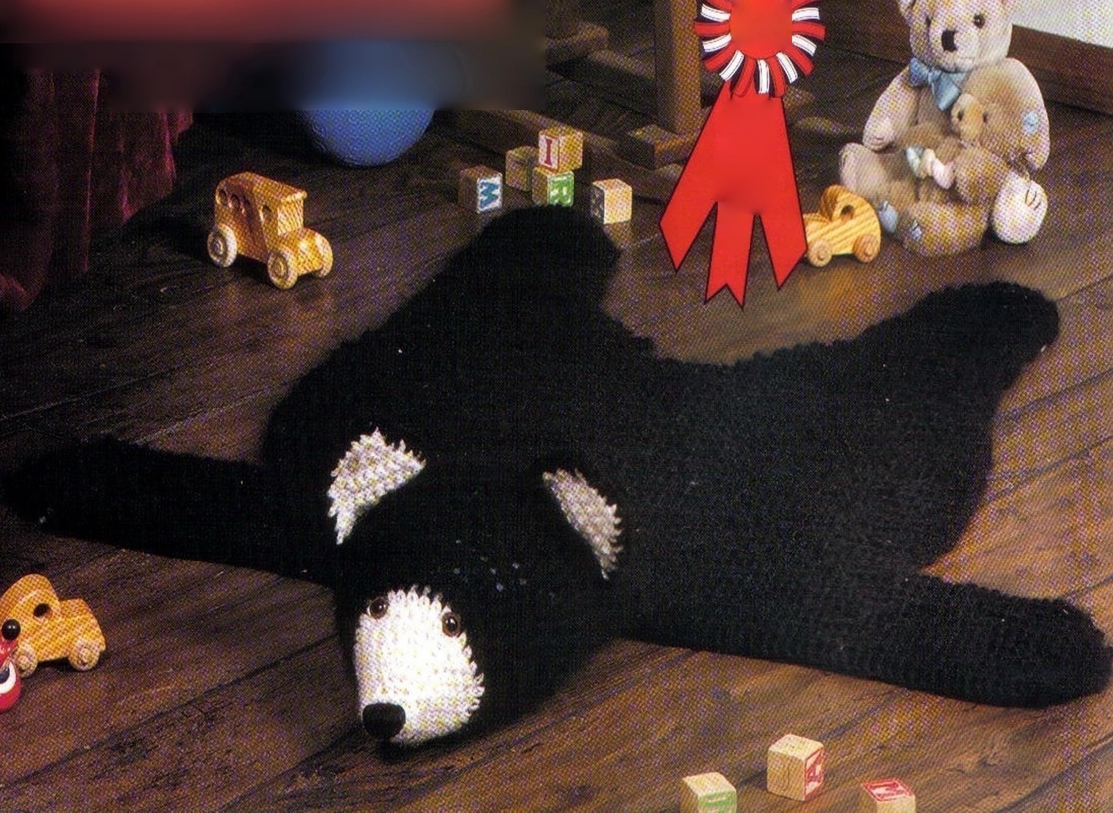 baby's bearskin rug crochet pattern - stuffed toy vintage pattern pdf instant download