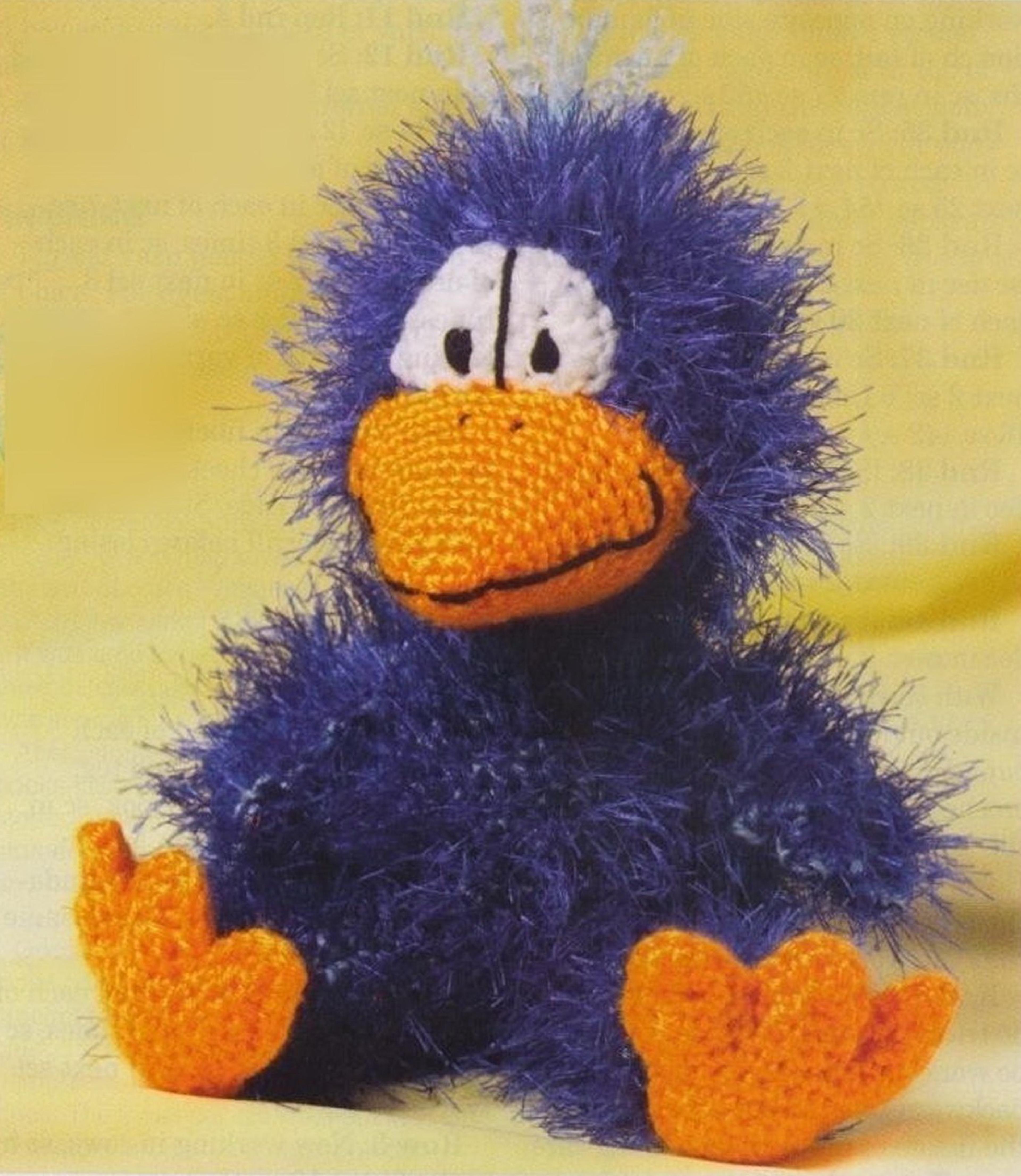 crochet bird pattern - amigurumi bird crochet pattern - stuffed toy vintage patterns pdf instant download