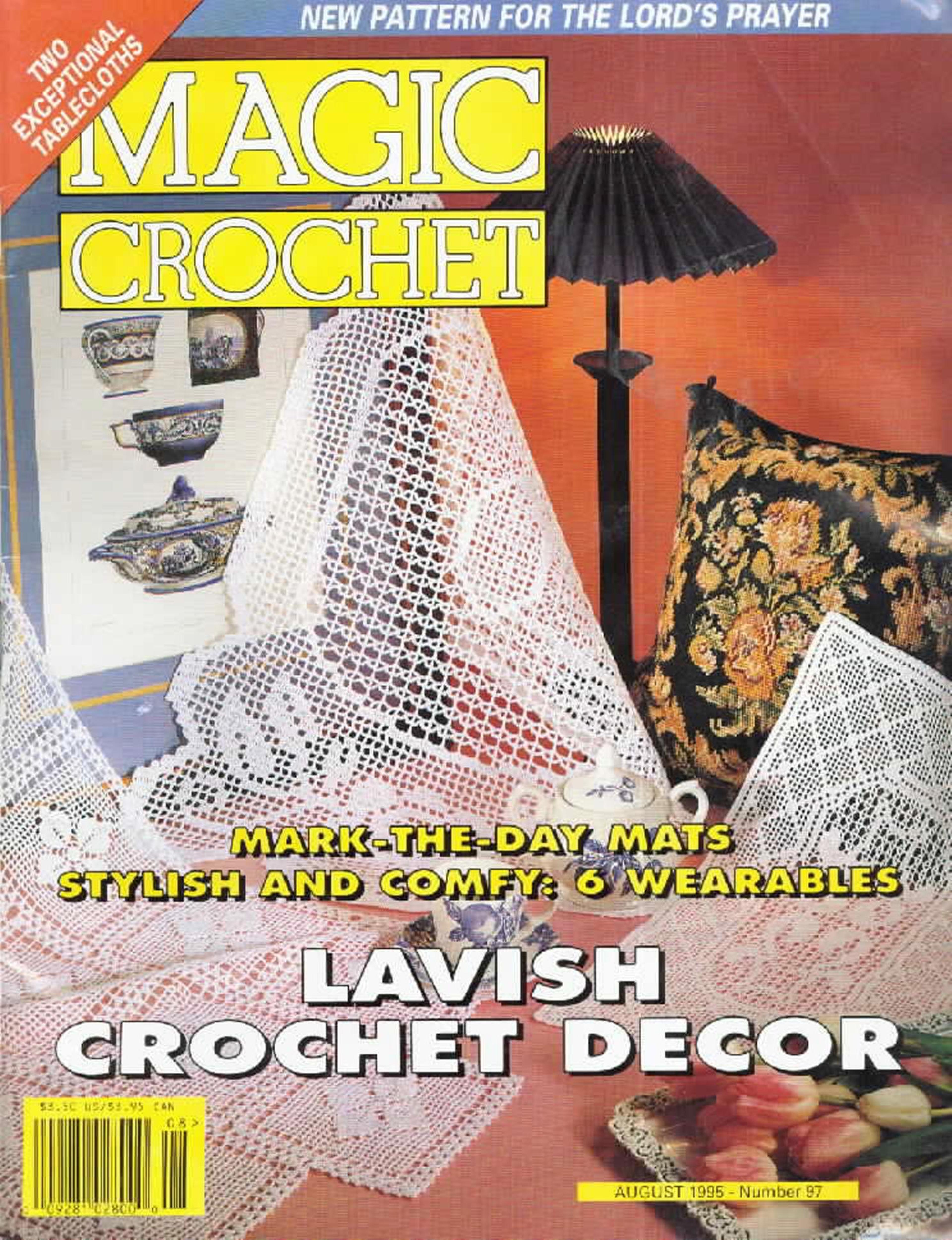 magic crochet 1995 no.97 - digital vintage crochet magazine patterns - filet crochet, fine-art crochet, fashion crochet