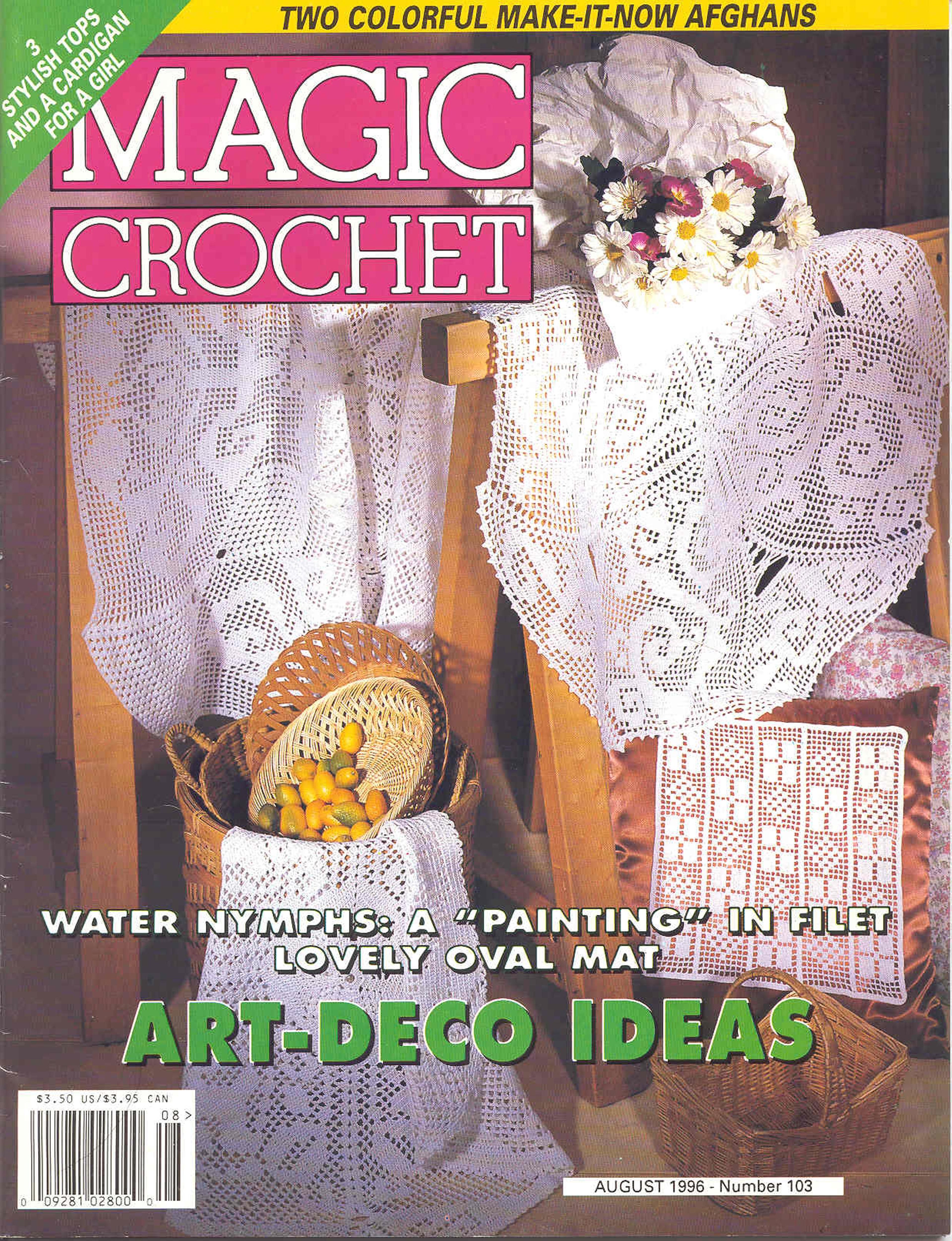 magic crochet 1996 no.103 - digital vintage crochet magazine patterns - filet crochet, fine-art crochet, fashion crochet