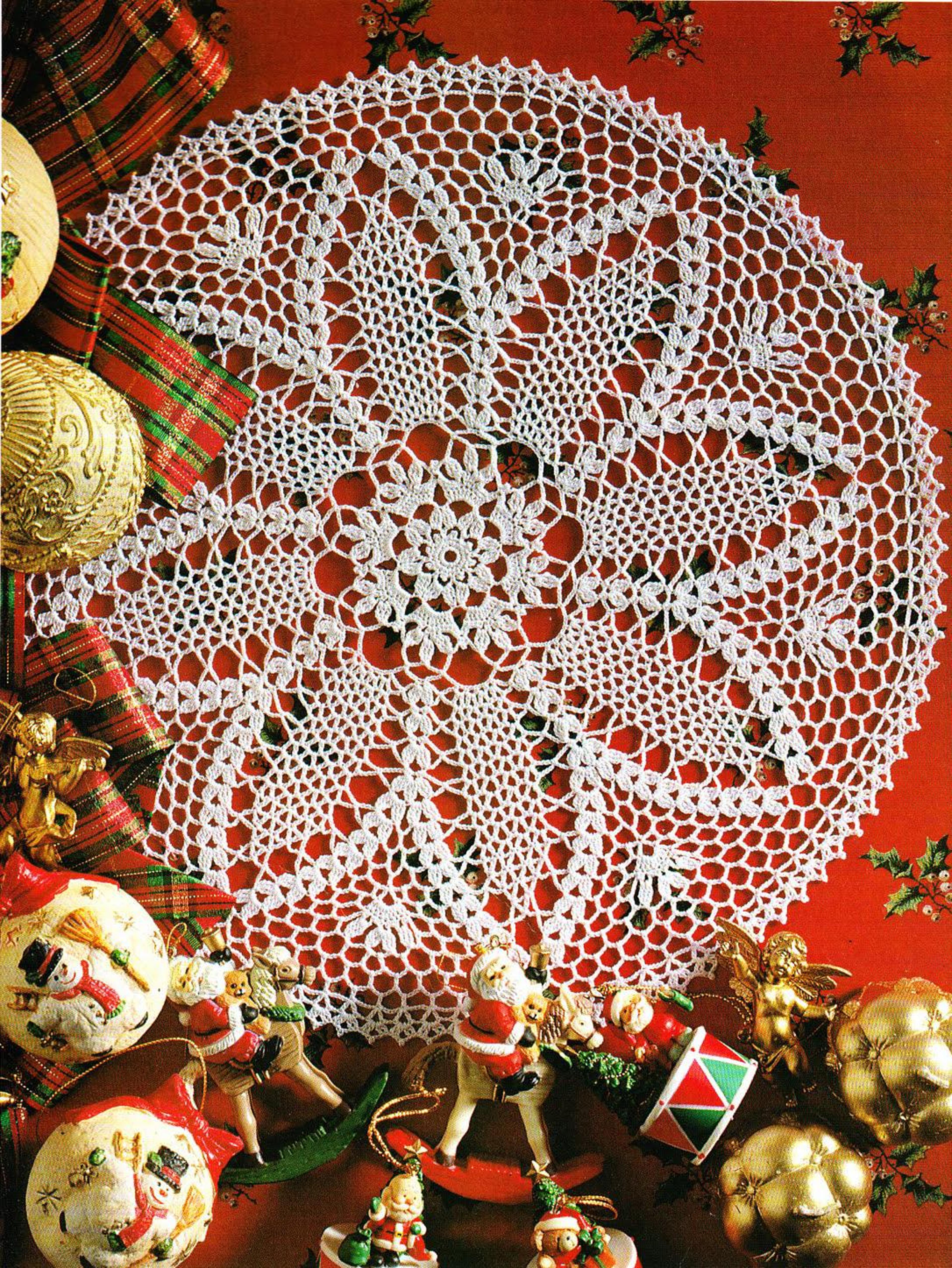 crochet doily pattern - passion flower - crochet diagram - decor crochet - vintage pattern pdf instant download