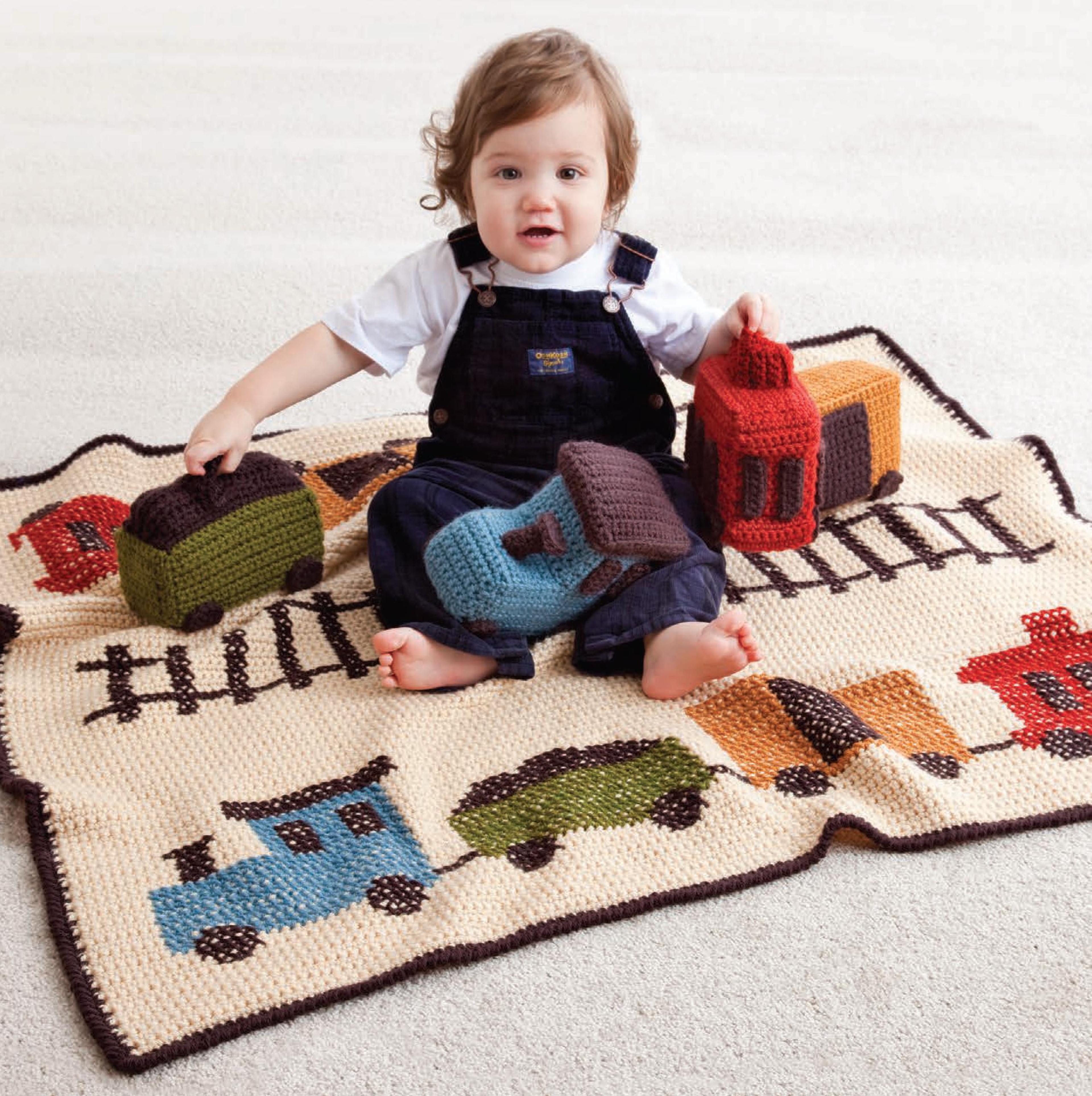 train afghan crochet pattern-train stuffed toy-afghan gift for baby-instructions digital pdf