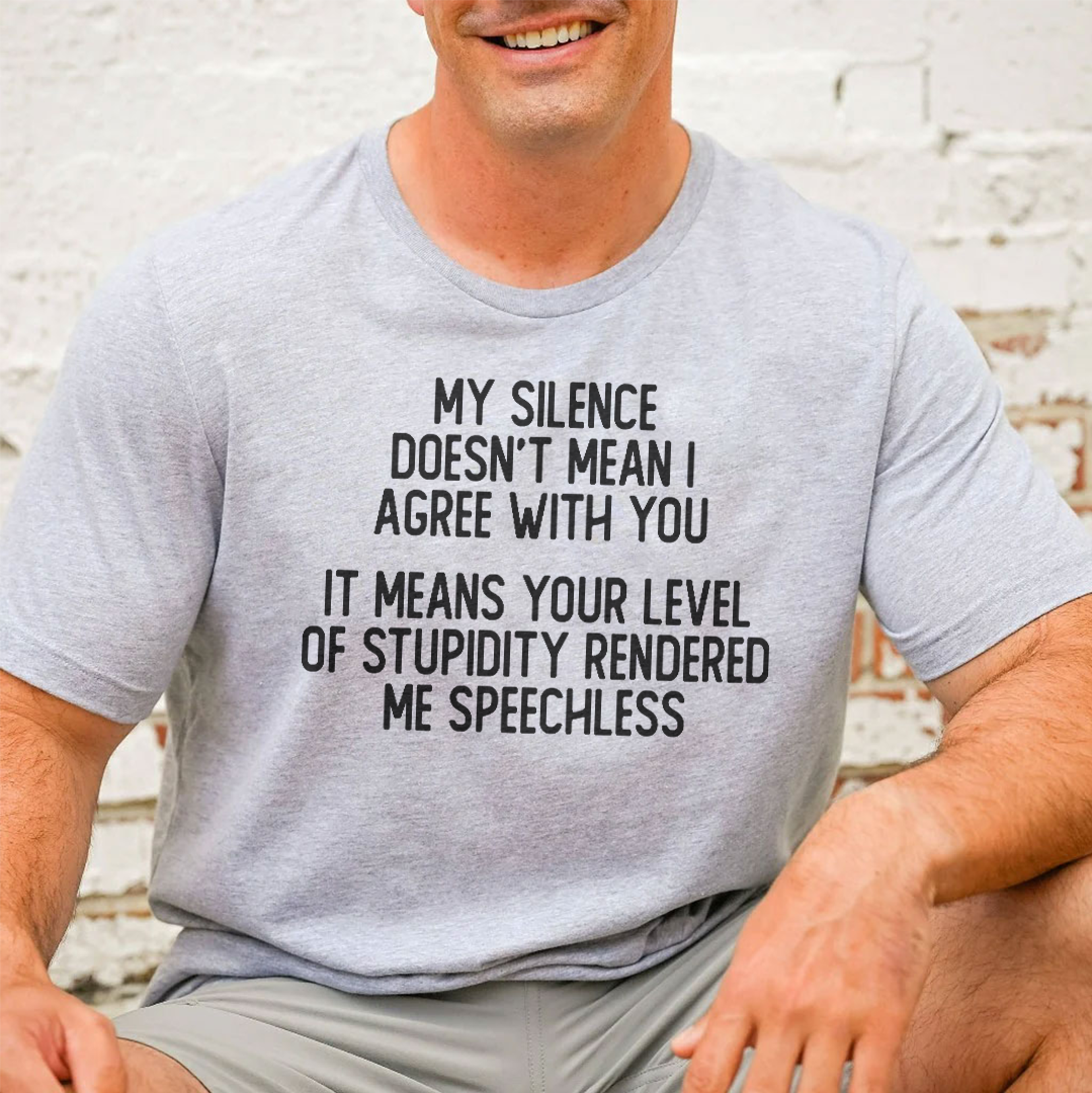 my silence doesn't mean i agree with you tee