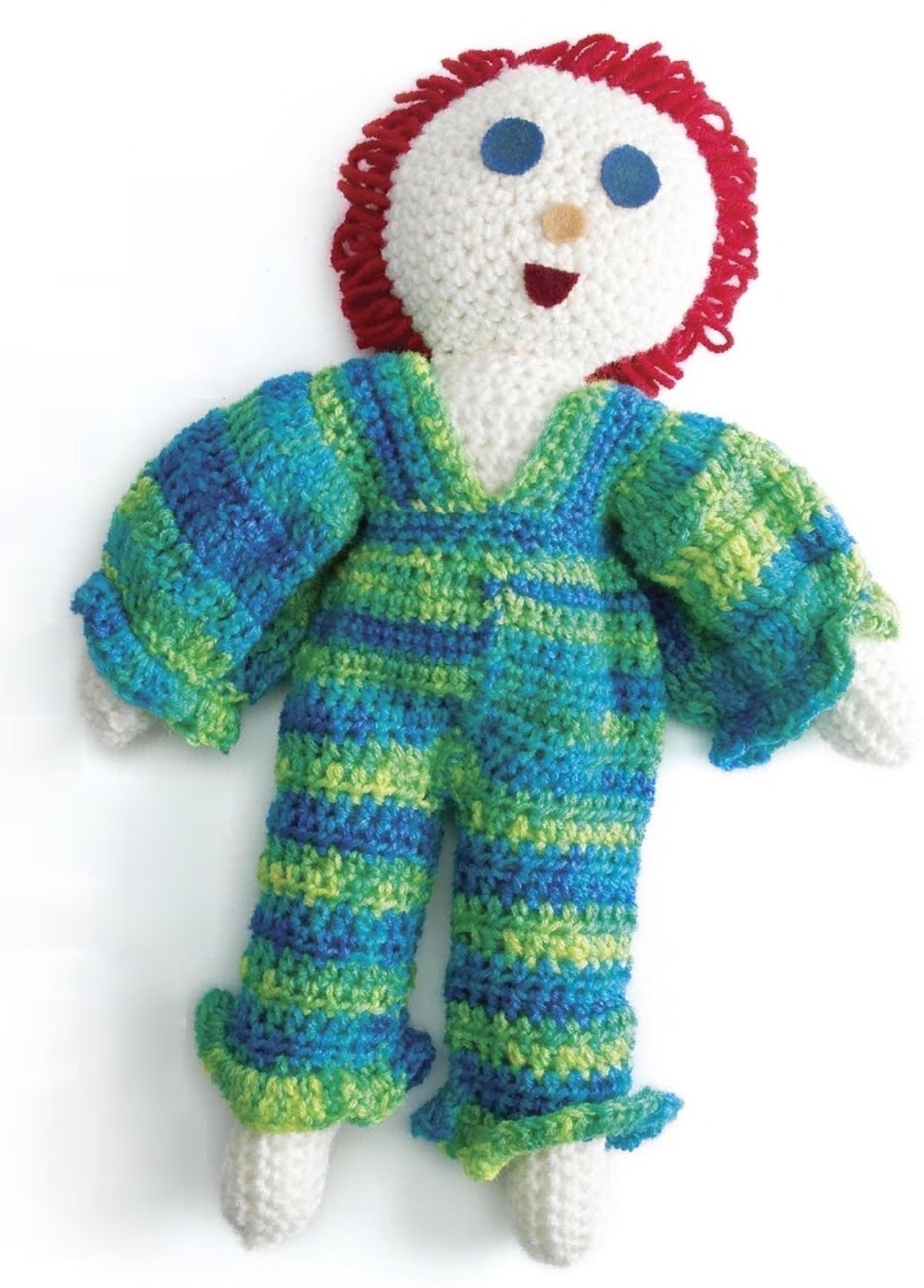 sleeping doll crochet pattern - stuffed toy vintage patterns pdf instant download