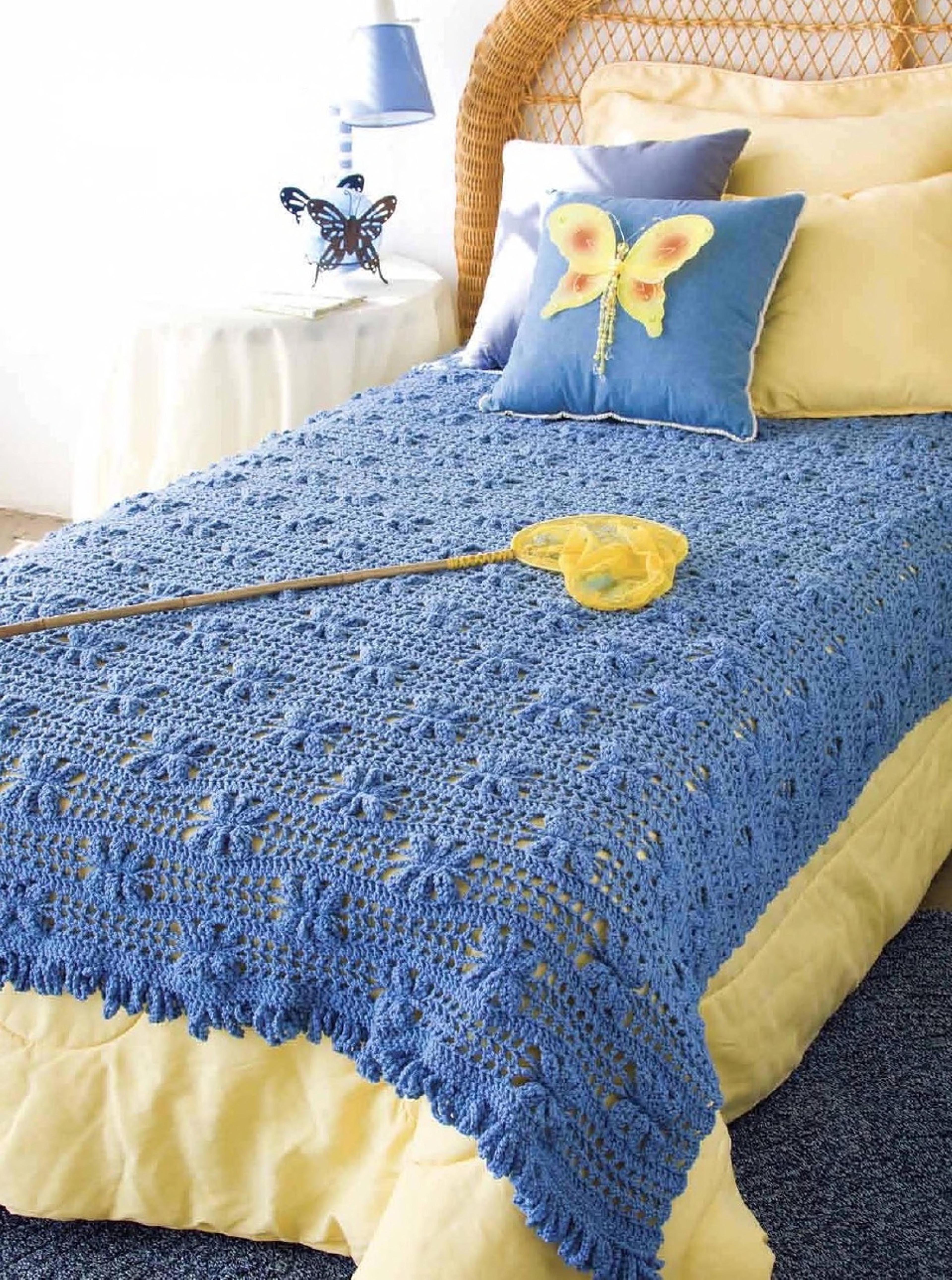 pineapple afghan crochet pattern - blancet home decor gift ideas - vintage instructions digital pdf