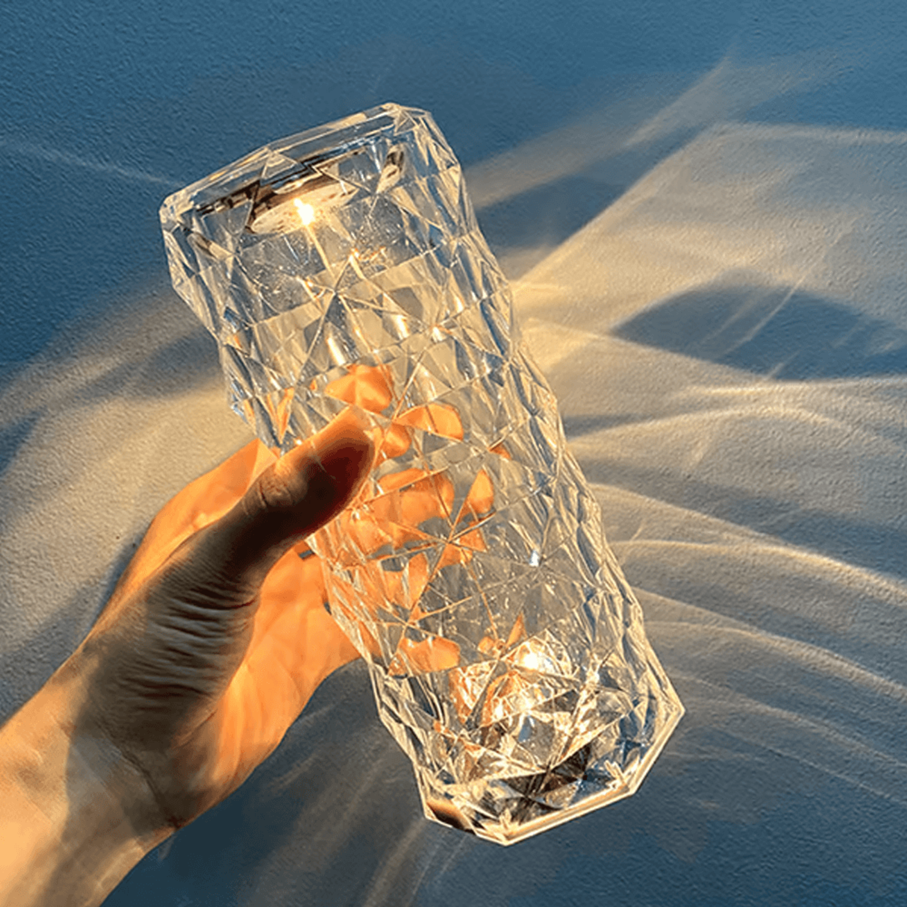 crystal lights touching control rose crystal lamp