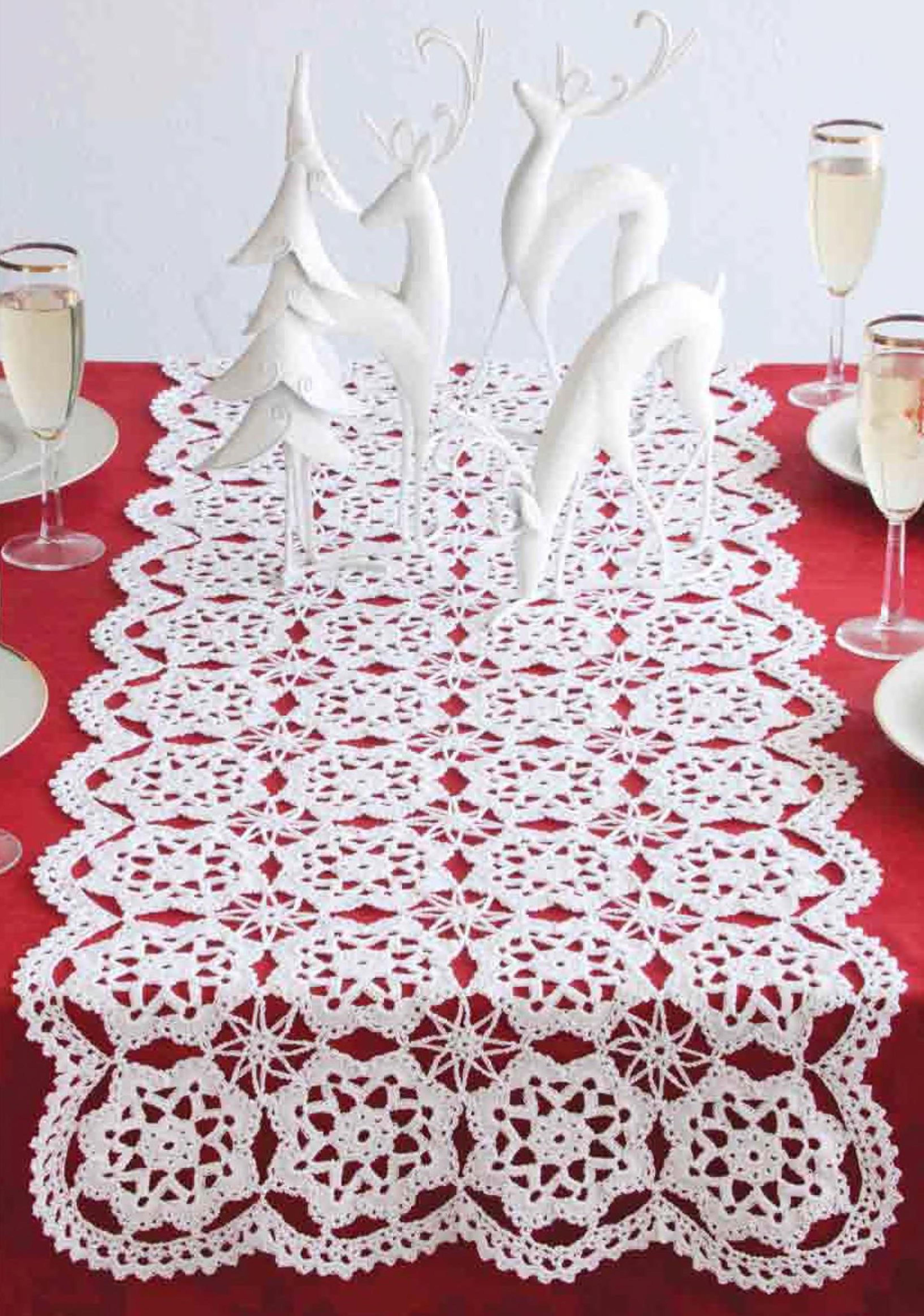 doily runner crochet pattern - home decor gift ideas - instructions digital pdf