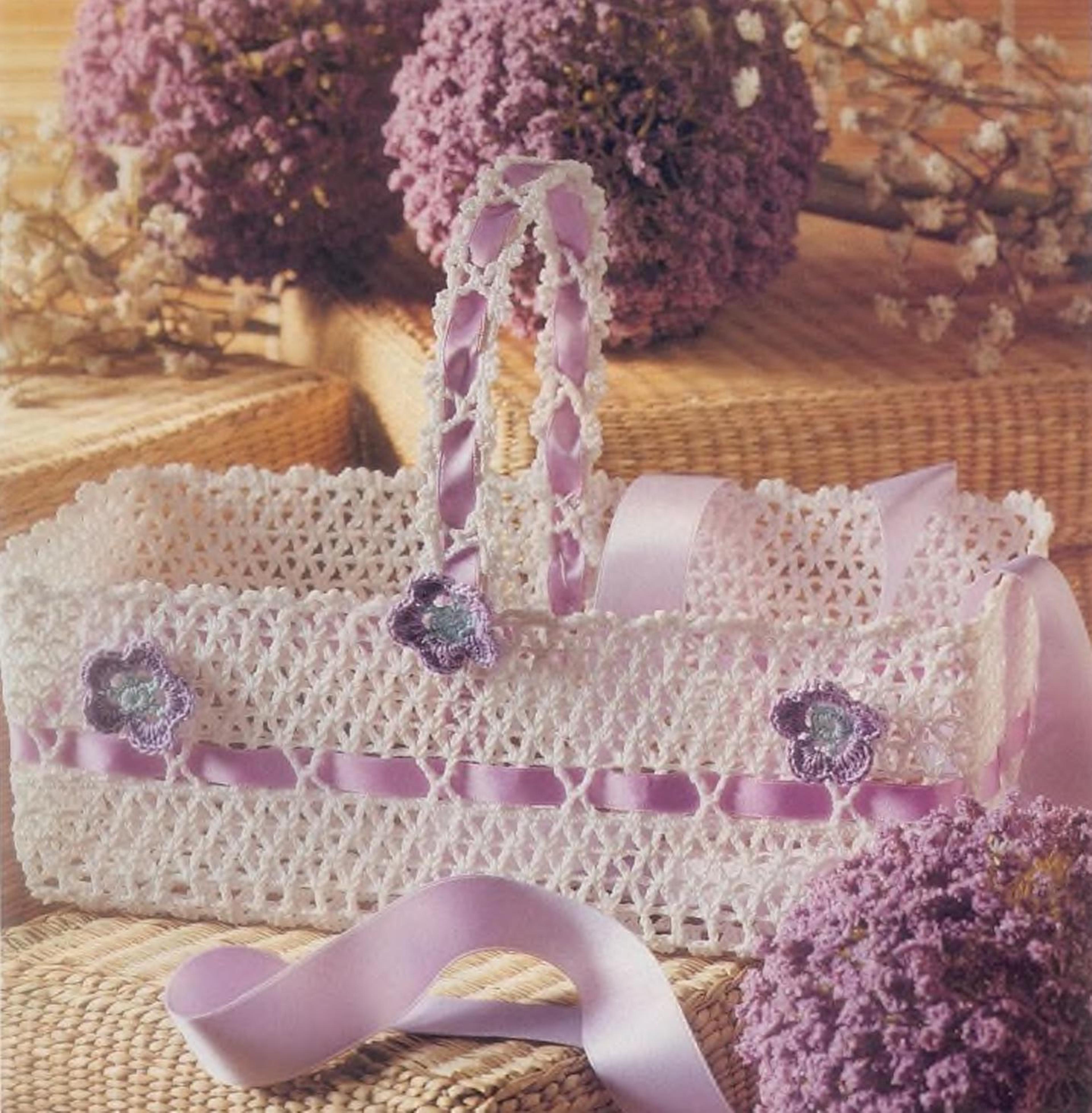 basket for home decor, gift idea crochet diagram - digital vintage pattern pdf download