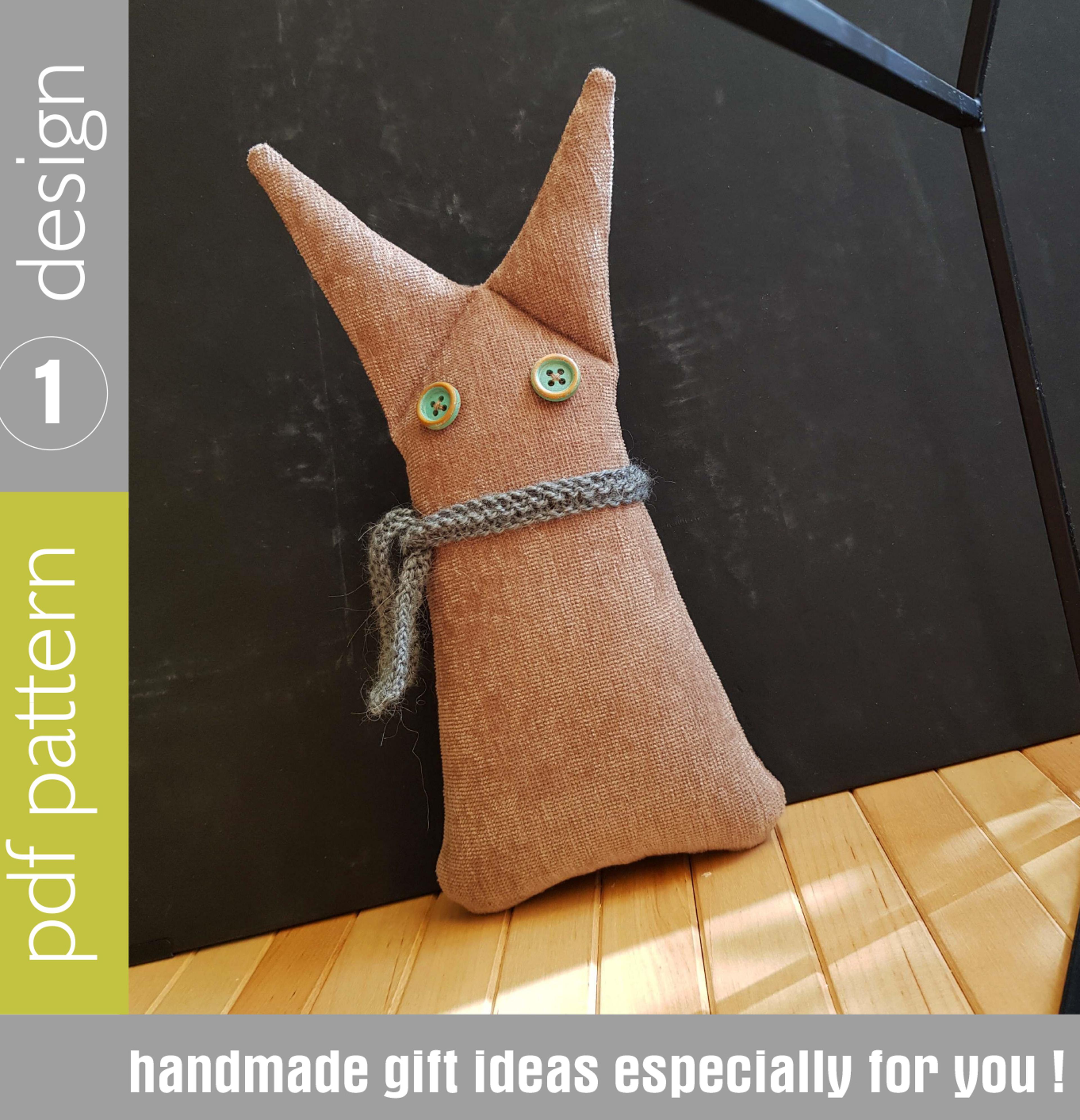 bunny doll sewing pattern pdf digital tutorial in english, stuffed animal sewing diy