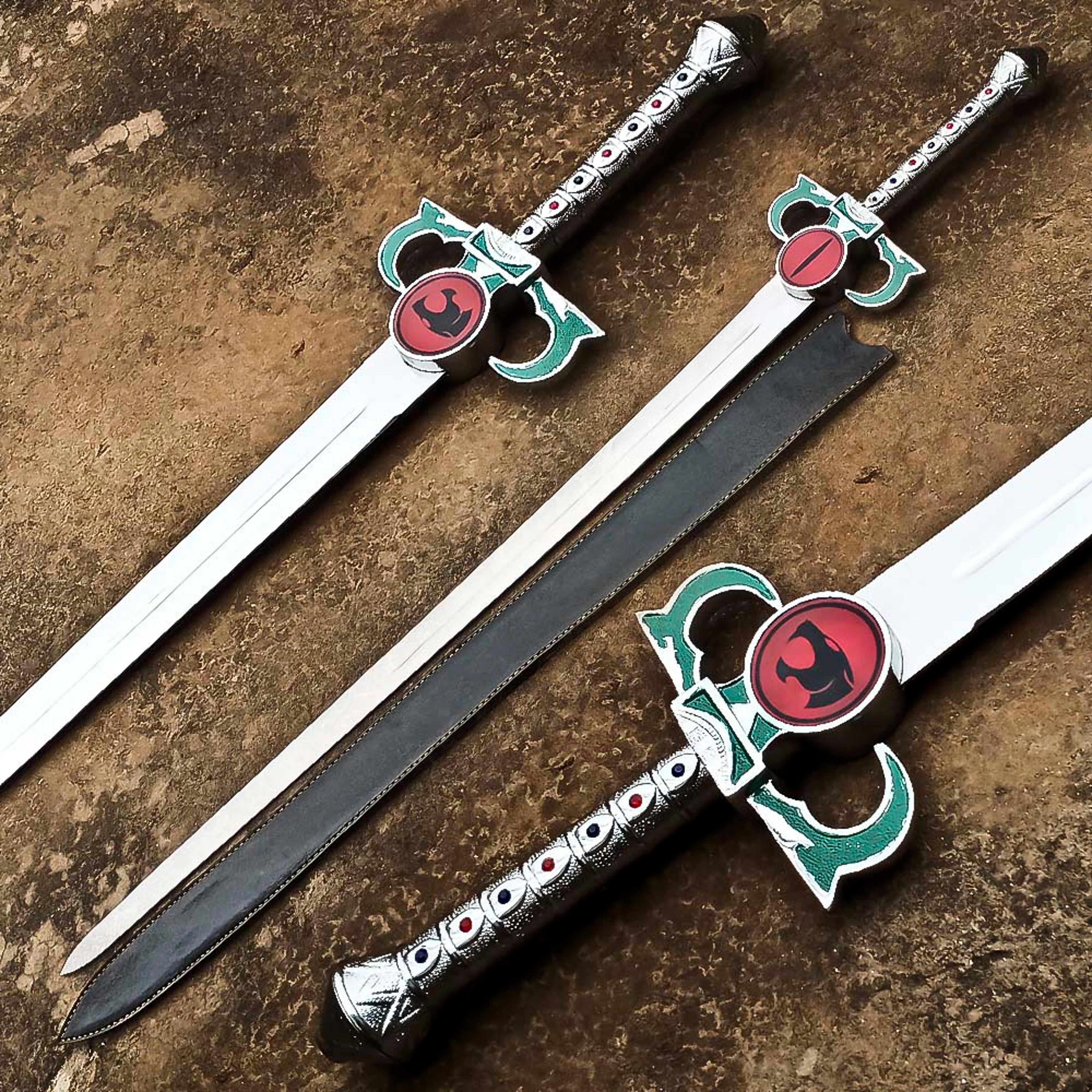sword of omens deluxe thundercats green handle the lion replica sword