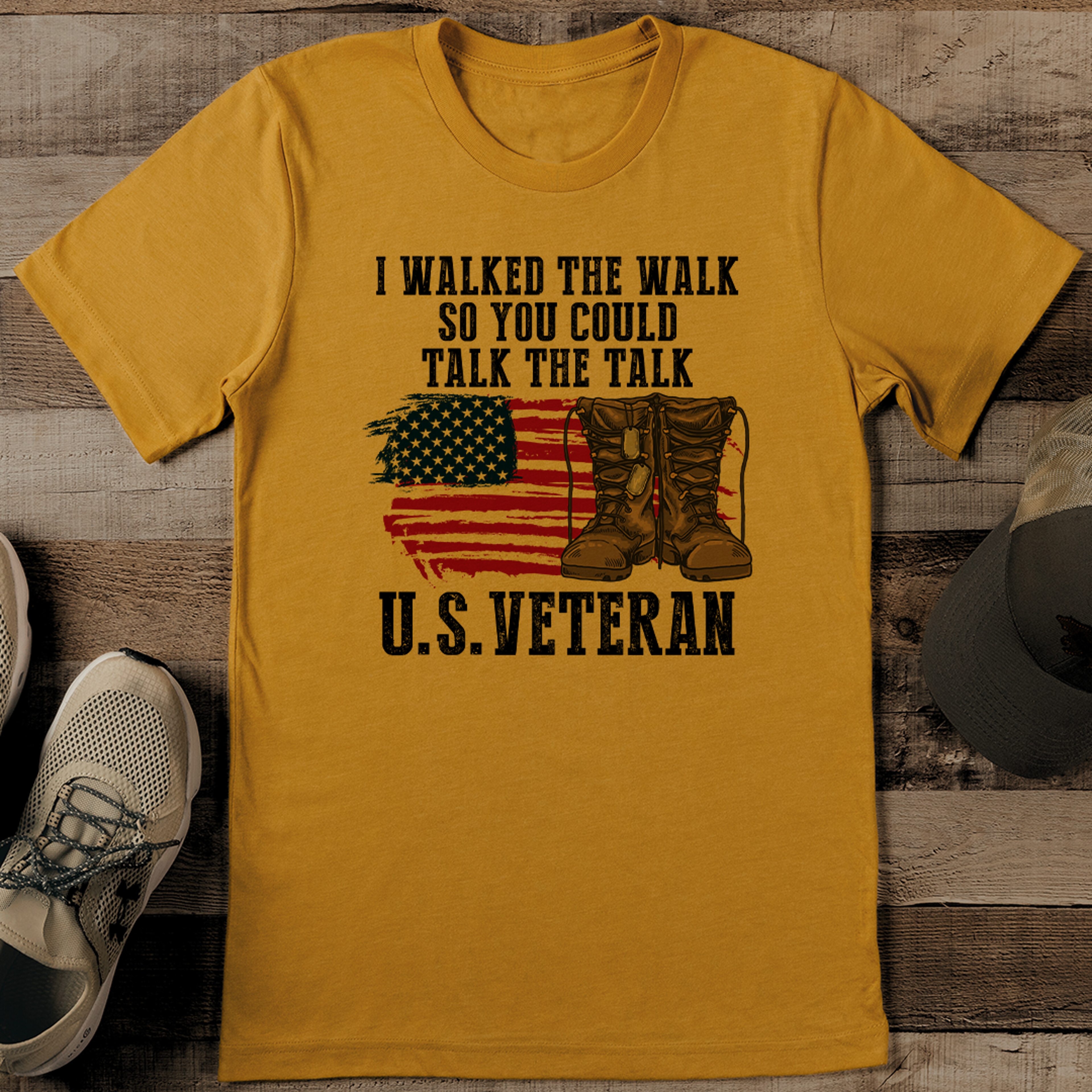 i walked the walk so you could talk the talk u.s.veteran tee