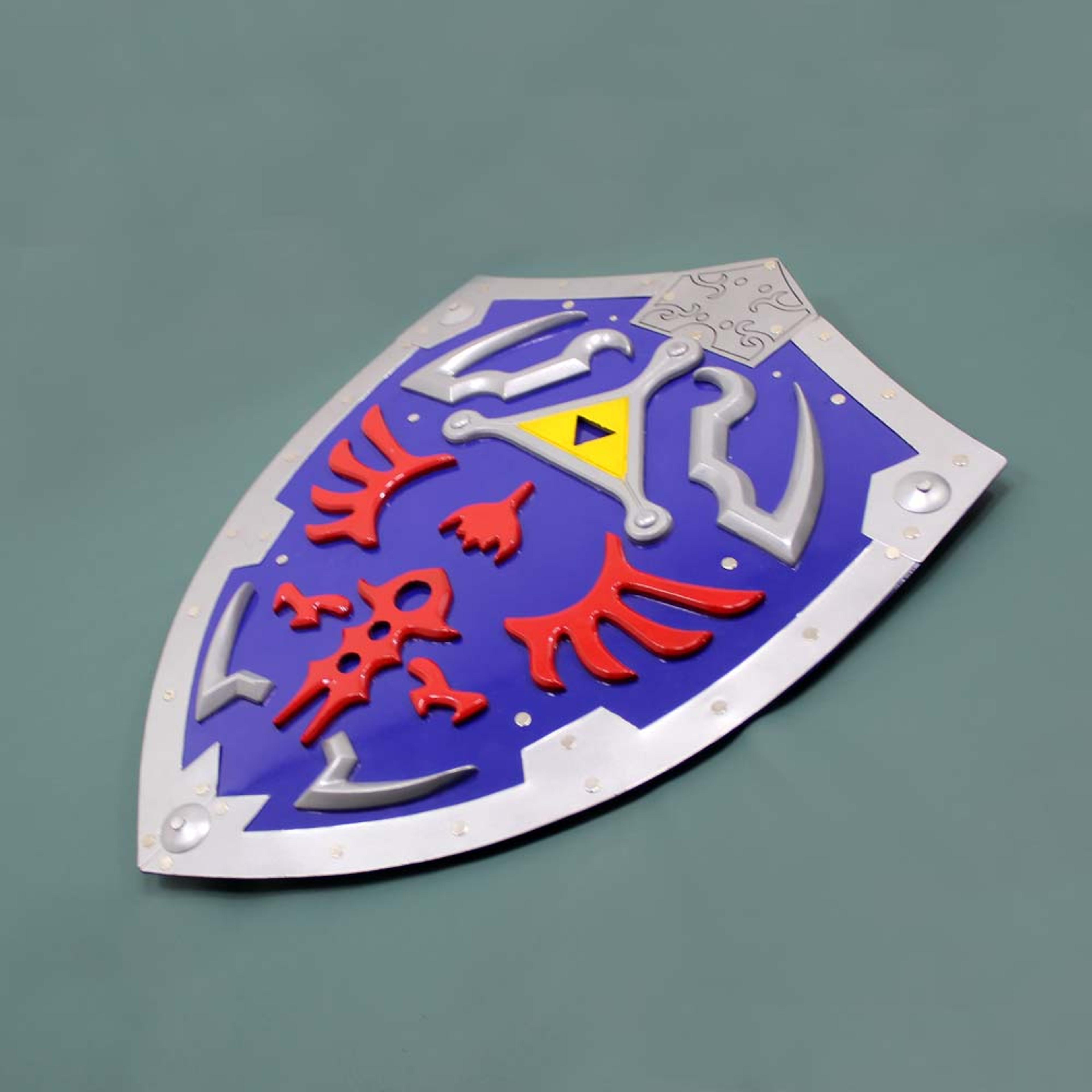zelda triforce metal shield link video game awakening time legend of zelda shield
