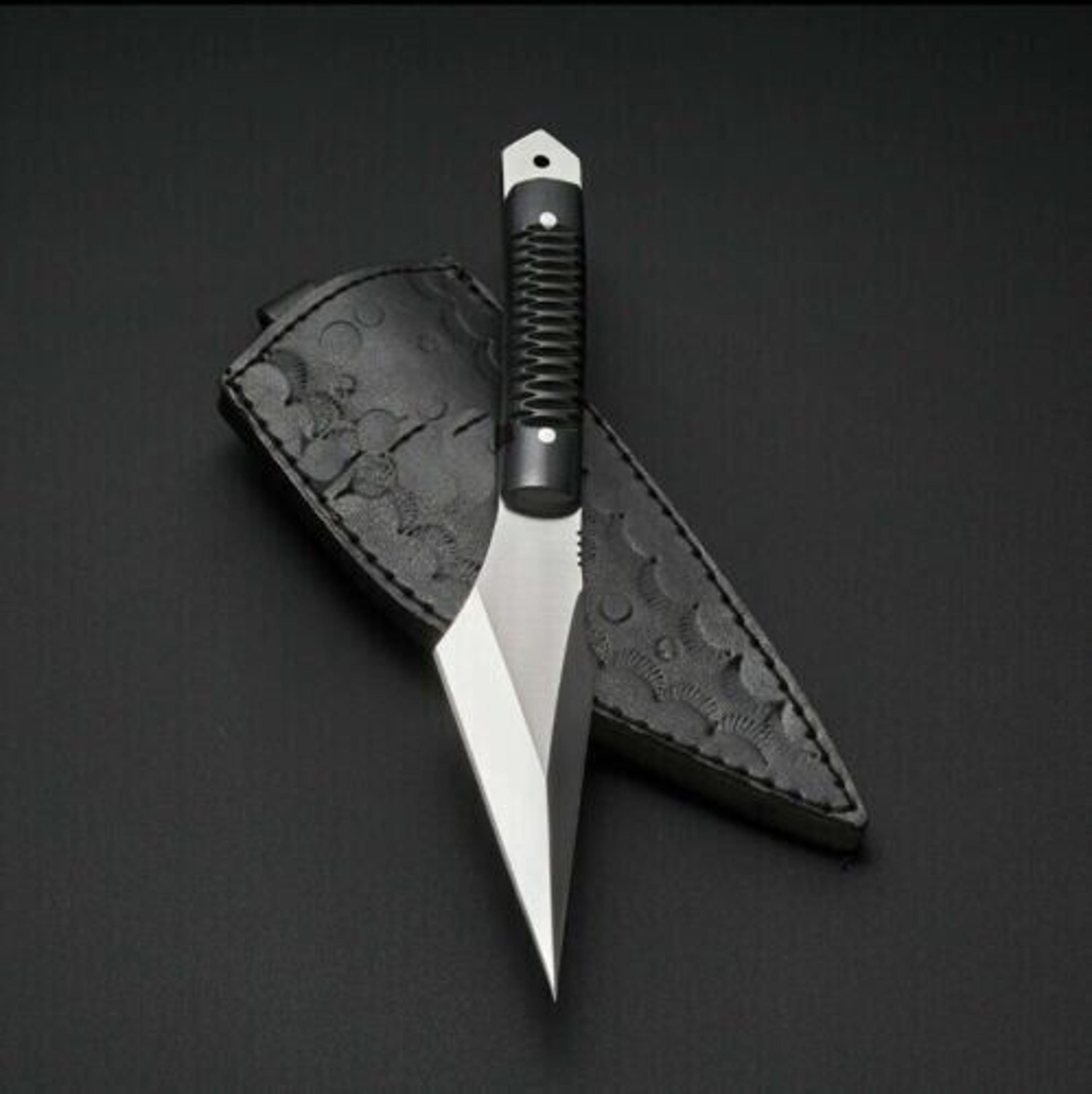 7''inch steel blade wood handle kiridashi knife for survival for him, handmade