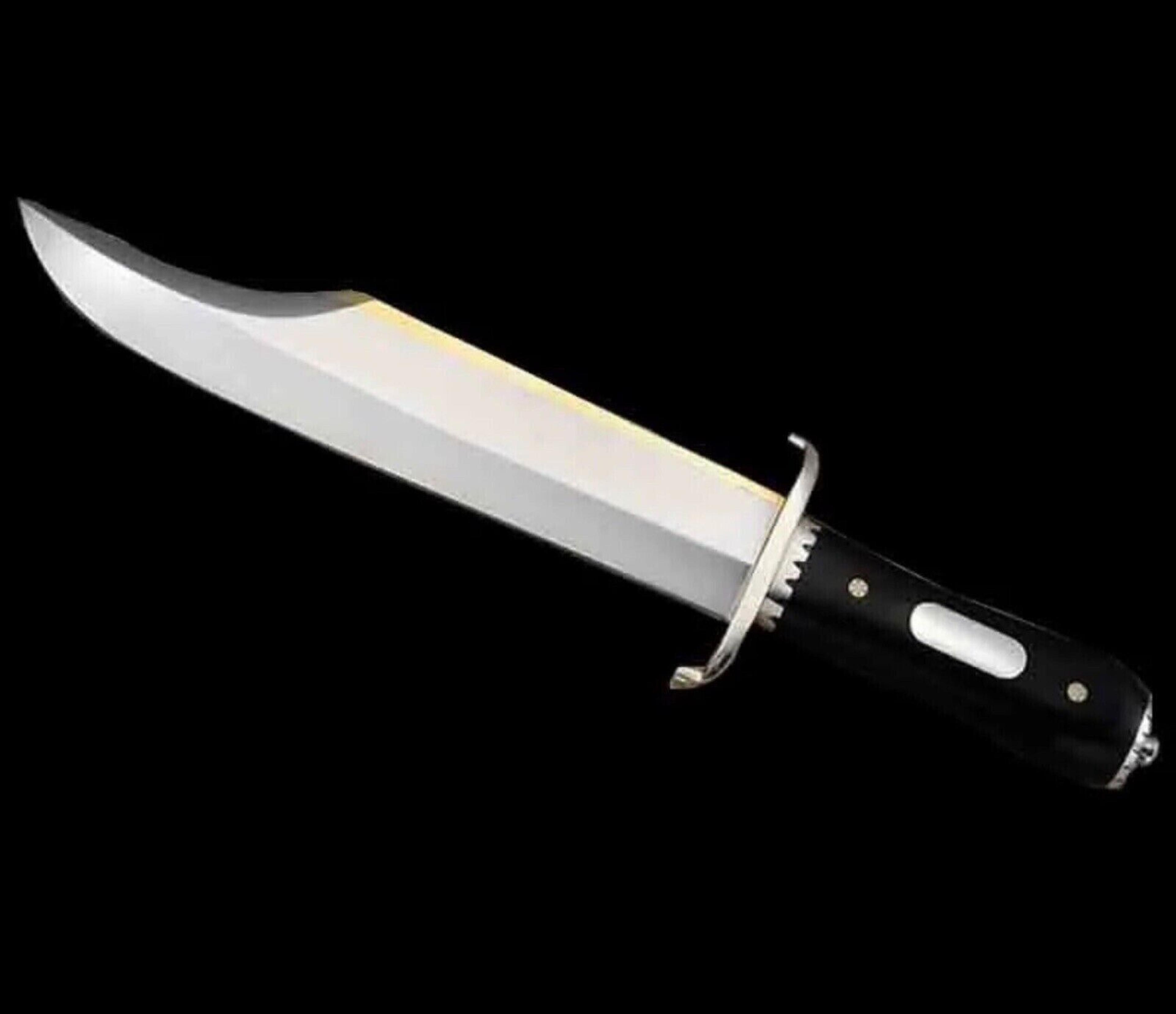 custom handmade d2 steel iron mistress hunting tactical bowie knife with leather