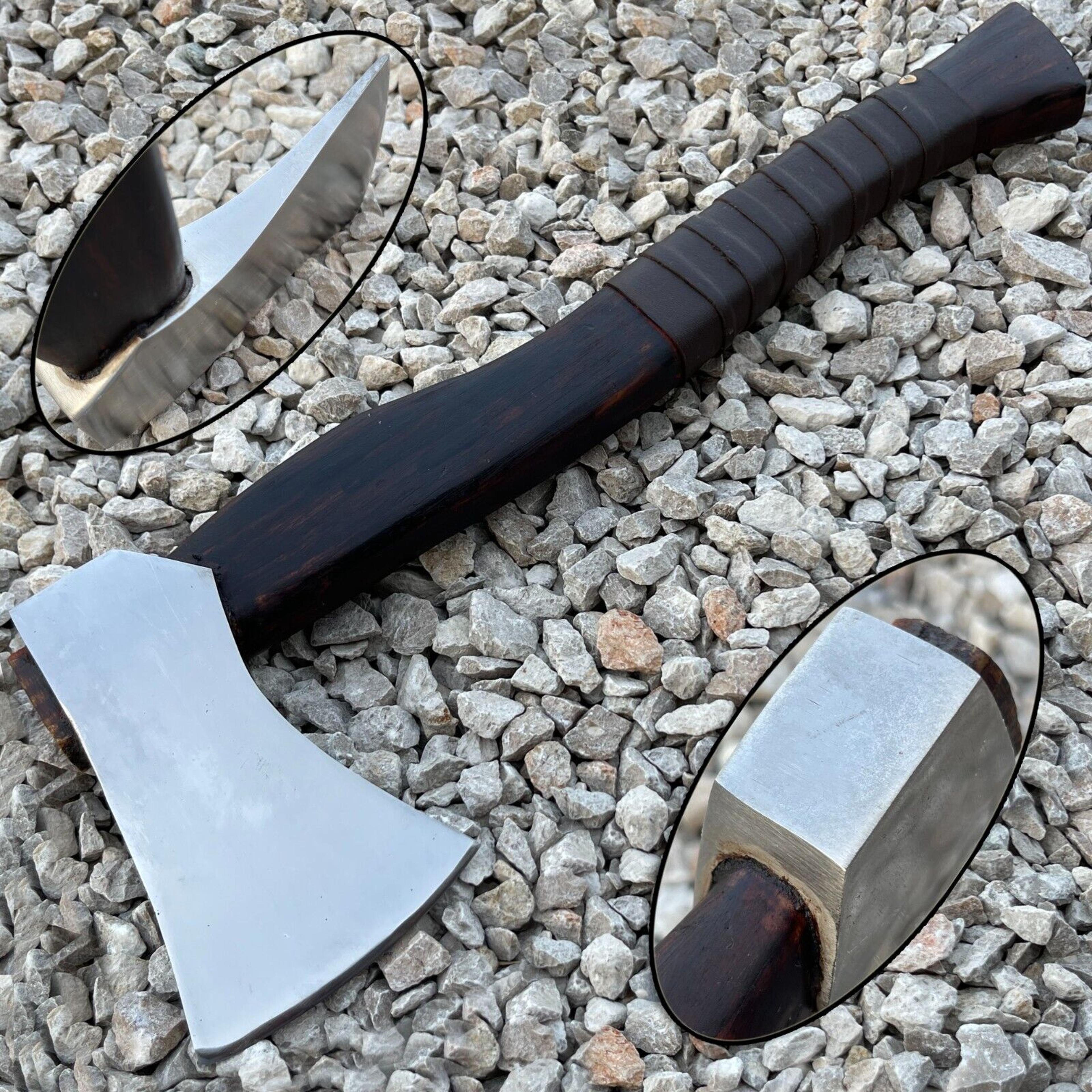 viking axe custom handmade carbon steel blade hunting axe camping axe gift axe,