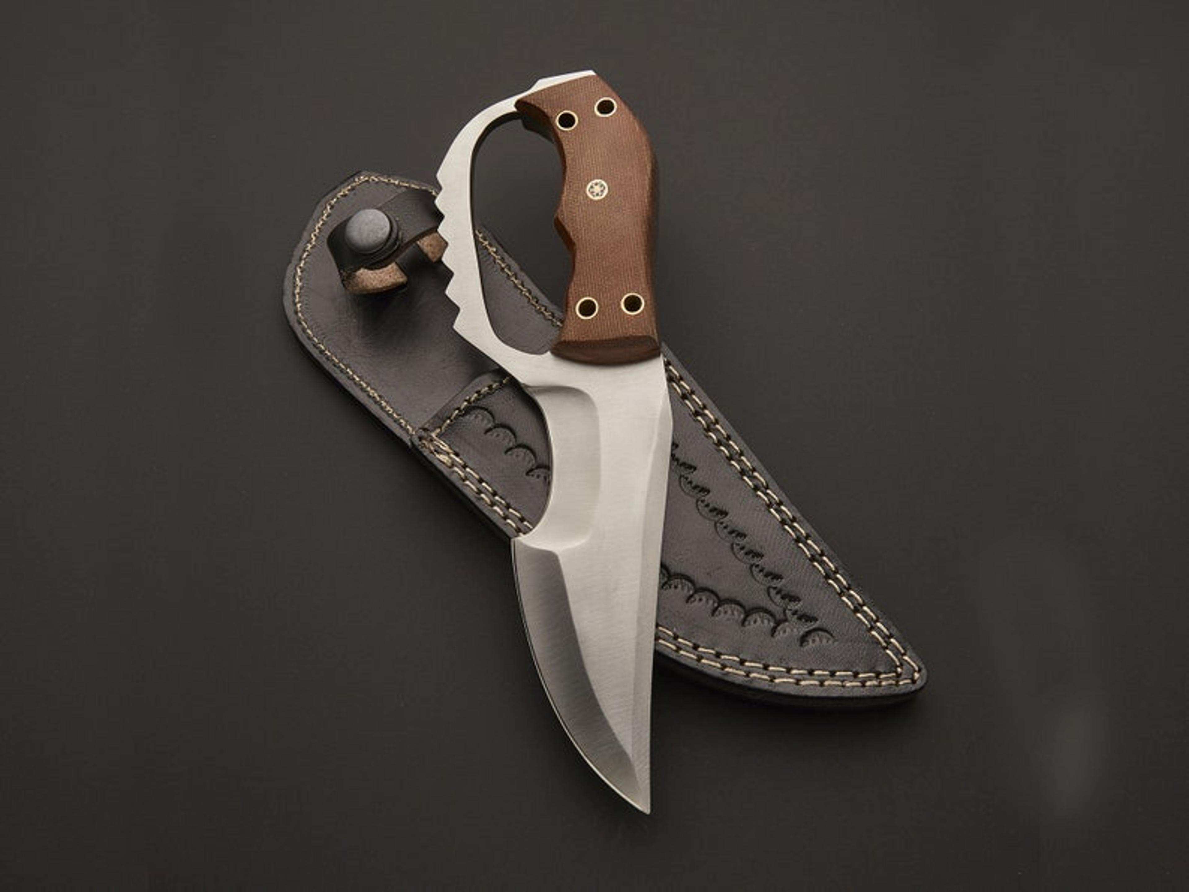 custom handmade tracker knife steel with free leather sheath