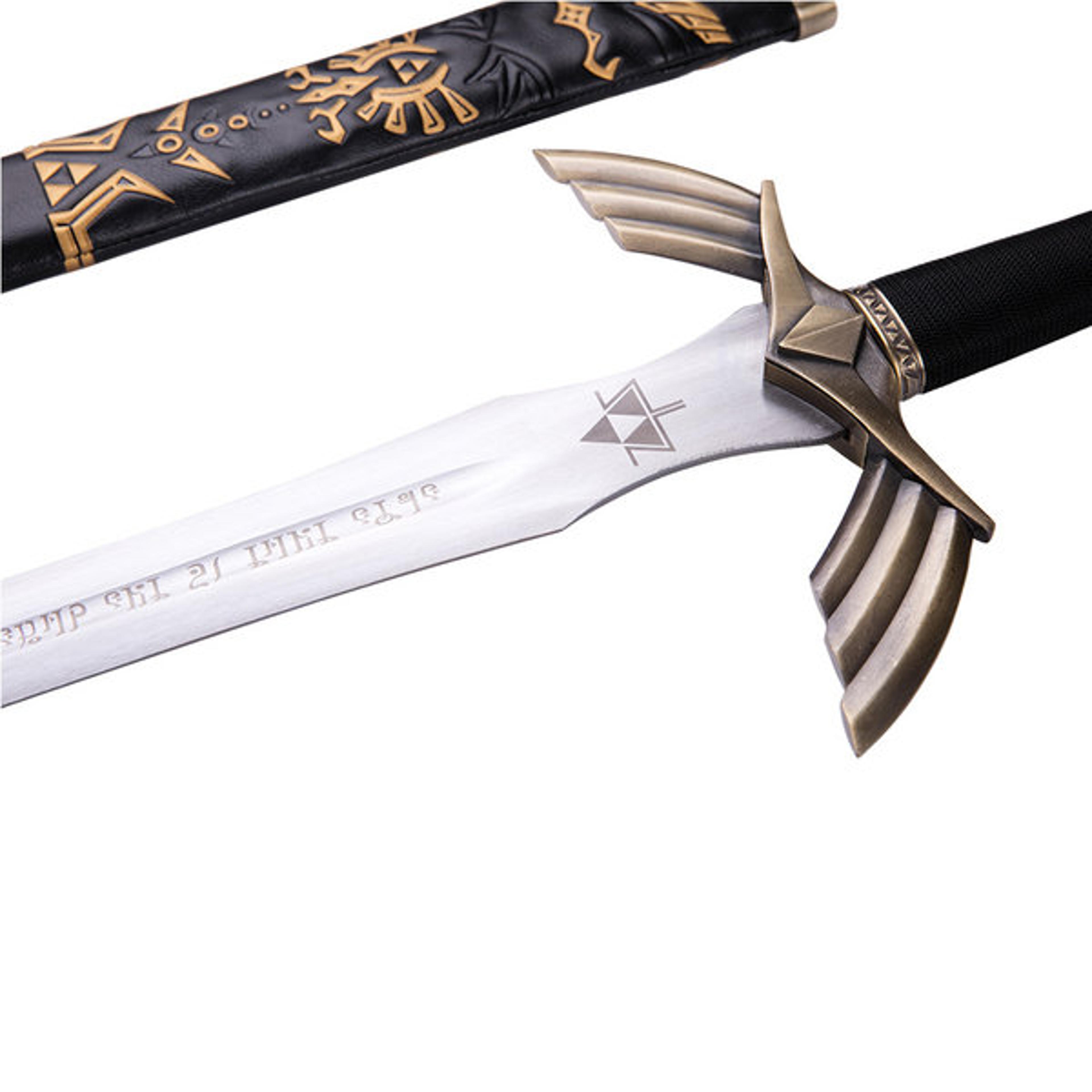 legend of zelda master sword of dark link in leather replica sword