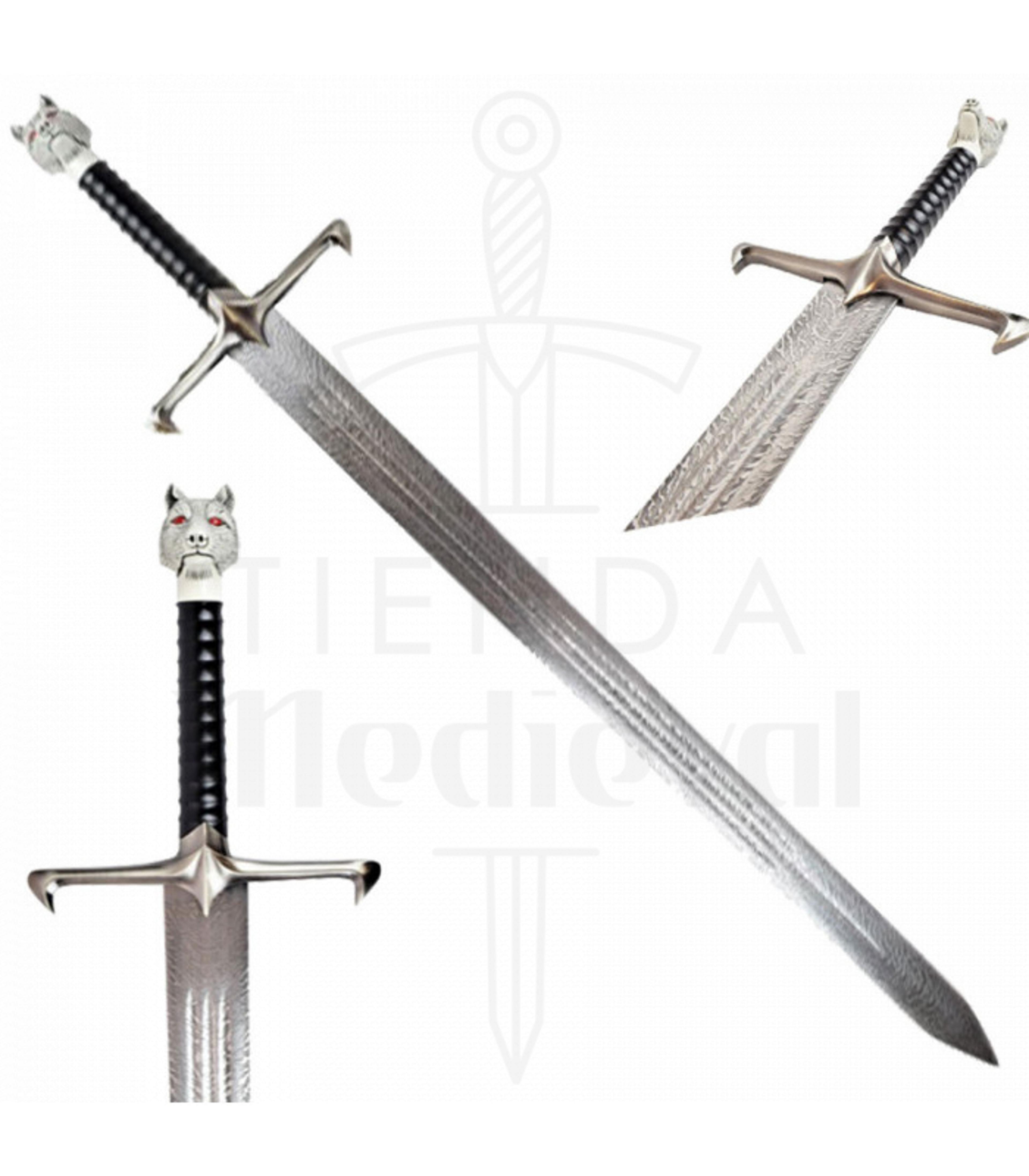 longclaw sword of jon snow damascus with leather sheath