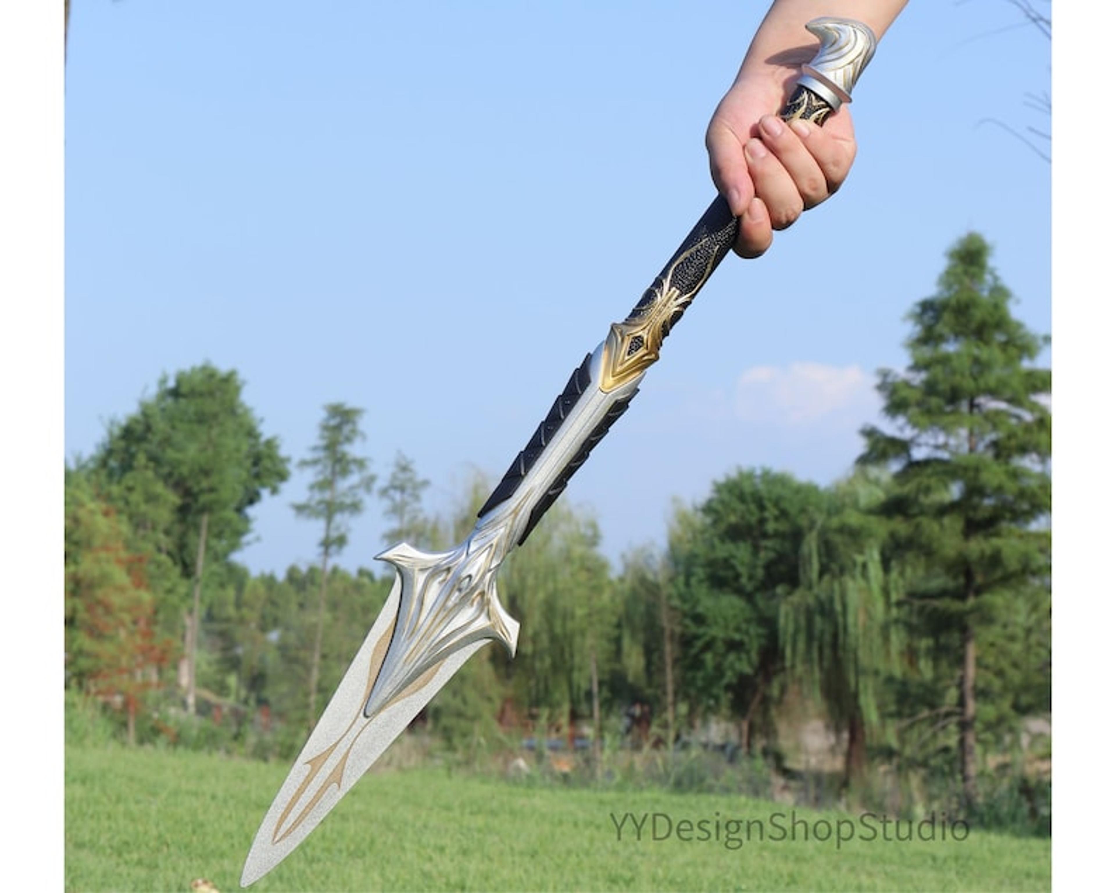 ac odyssey, spear of leonidas,1/1 metal prop, cosplay leonidas, a gift to him,highly restore props