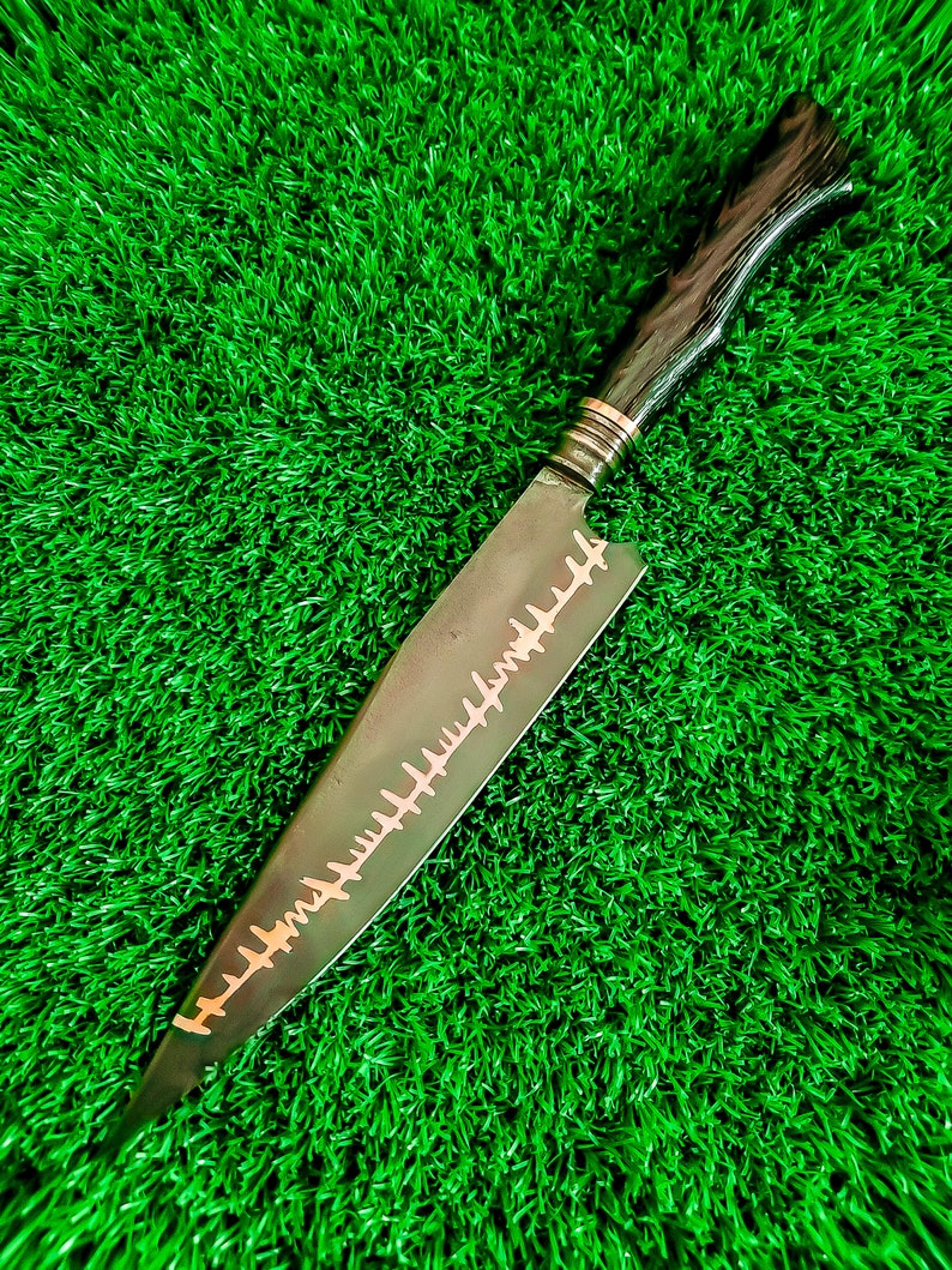 gold chef knife, spring steel , kitchen knife, handmade chef knife,, wood knife, handmade kitchen knife, christmas gift,